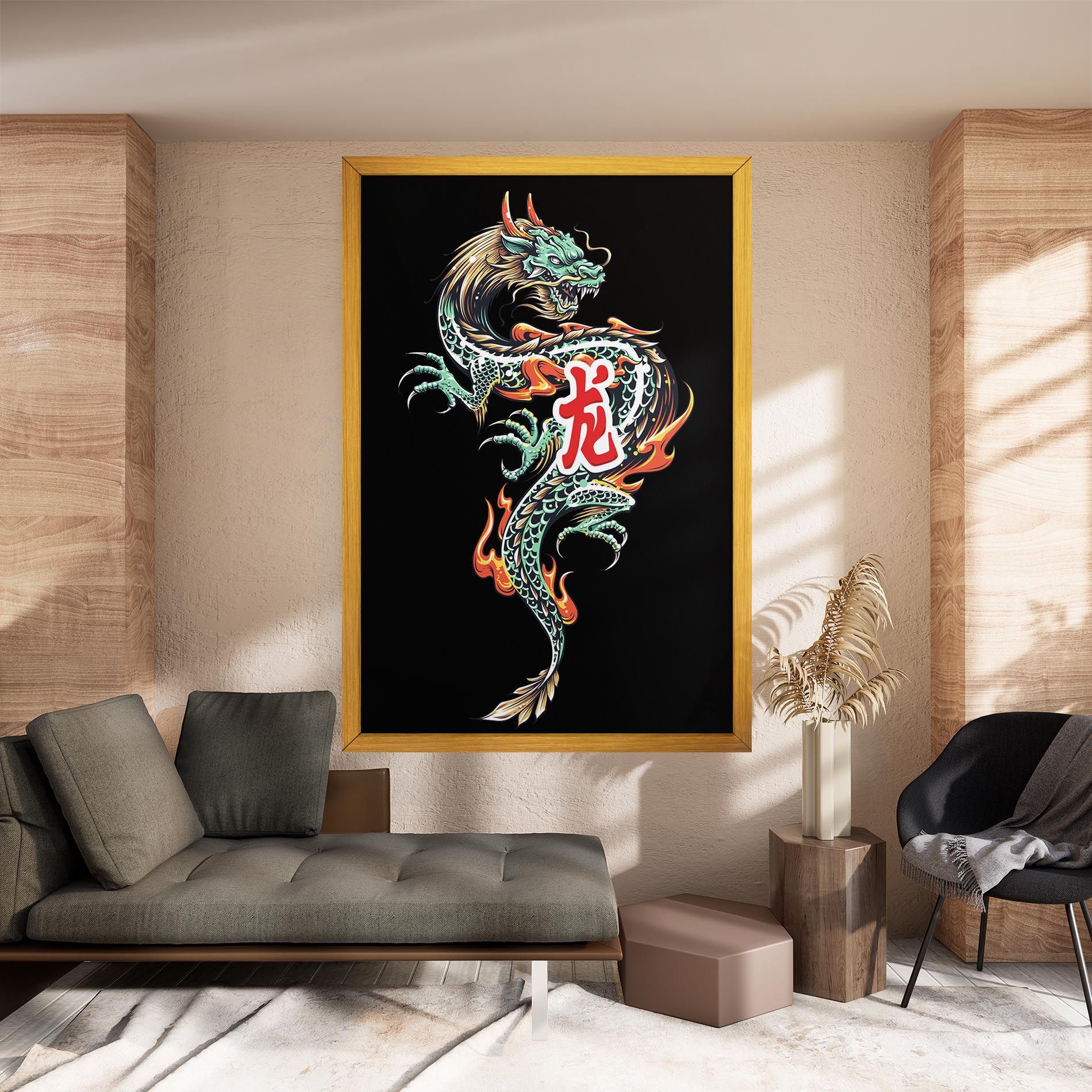 Green Fire Dragon mockup 8