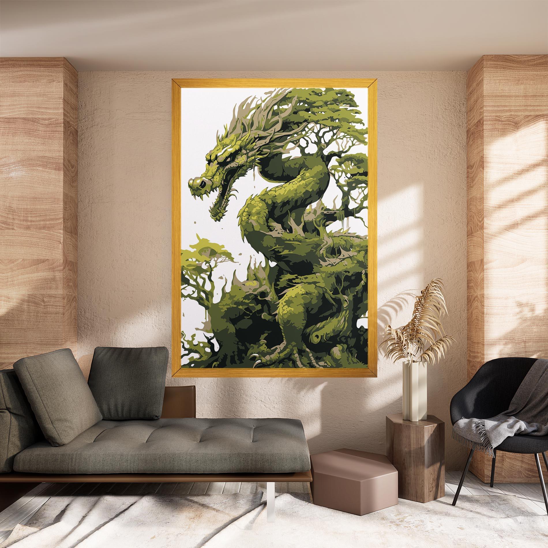Vászonkép Green Nature Dragon mockup 8