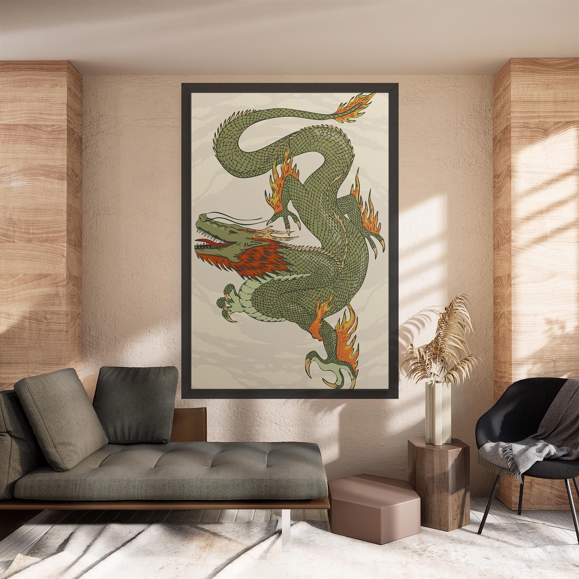 Chinese Dragon Green mockup 8