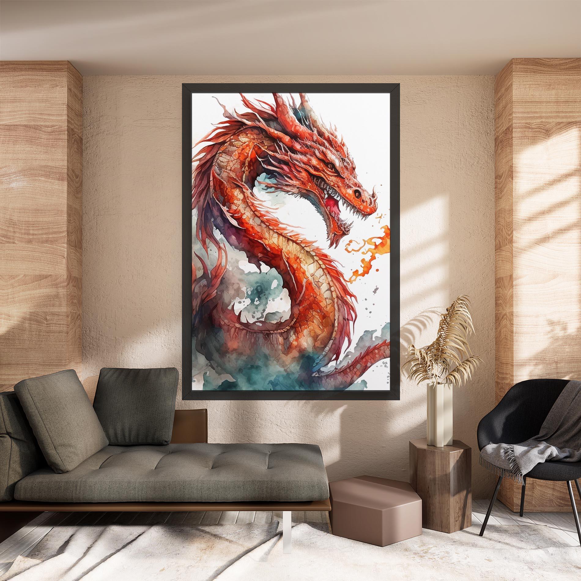 Vászonkép Fire Dragon mockup 8