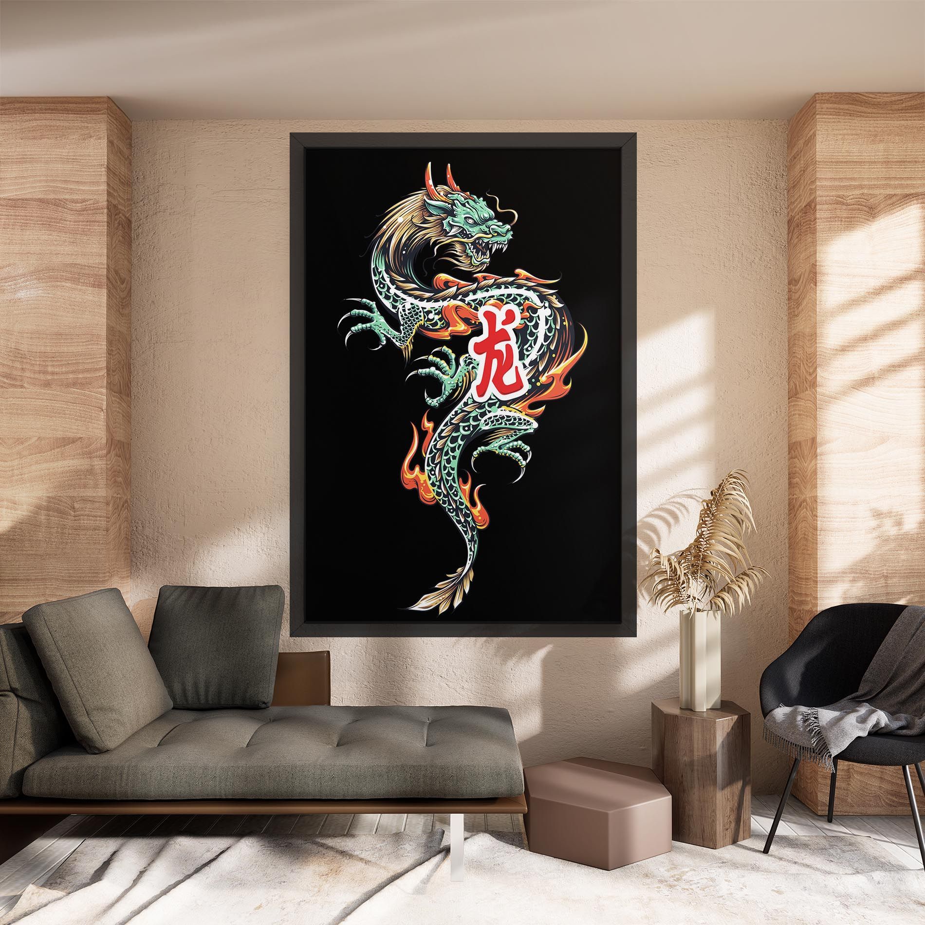 Green Fire Dragon mockup 8
