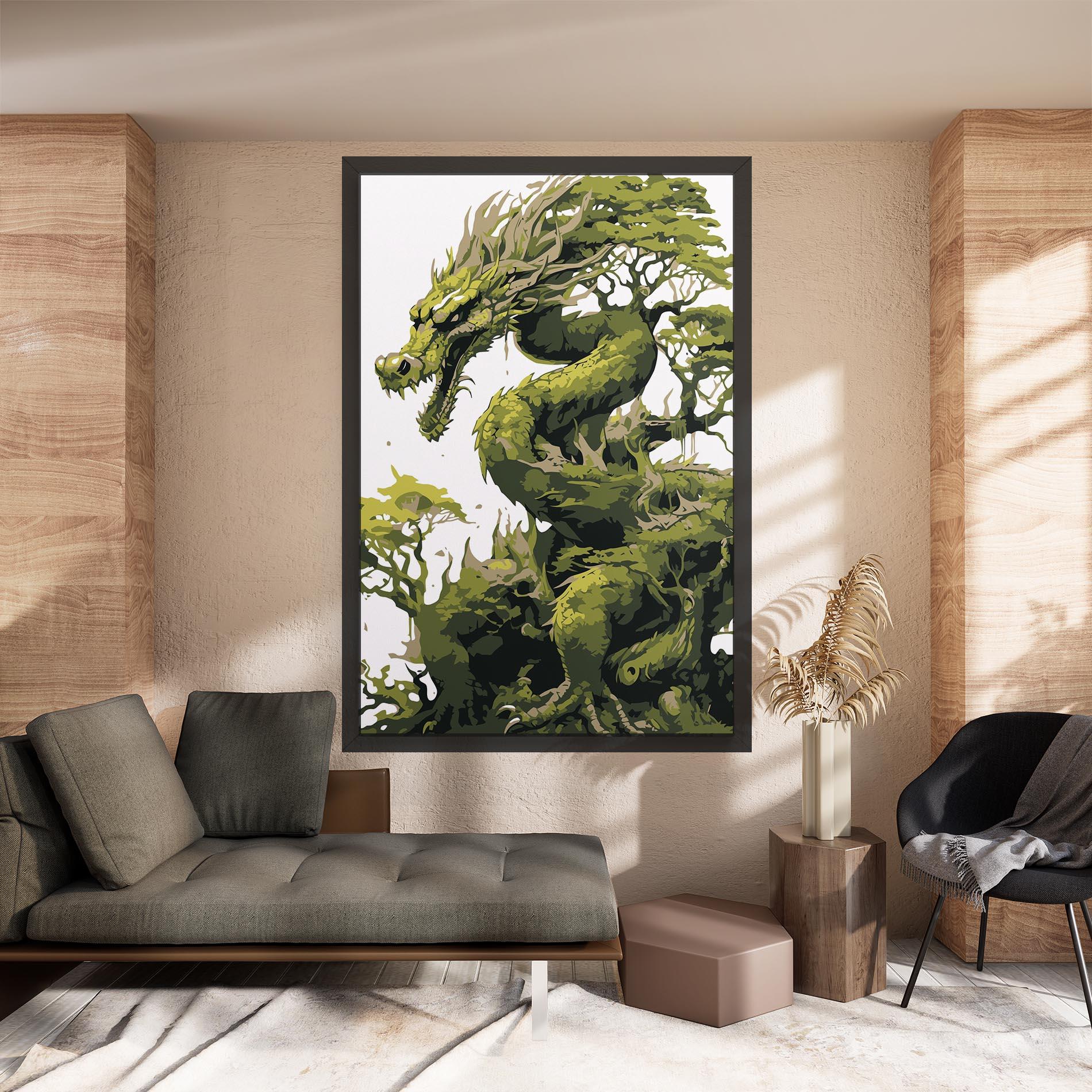 Vászonkép Green Nature Dragon mockup 8