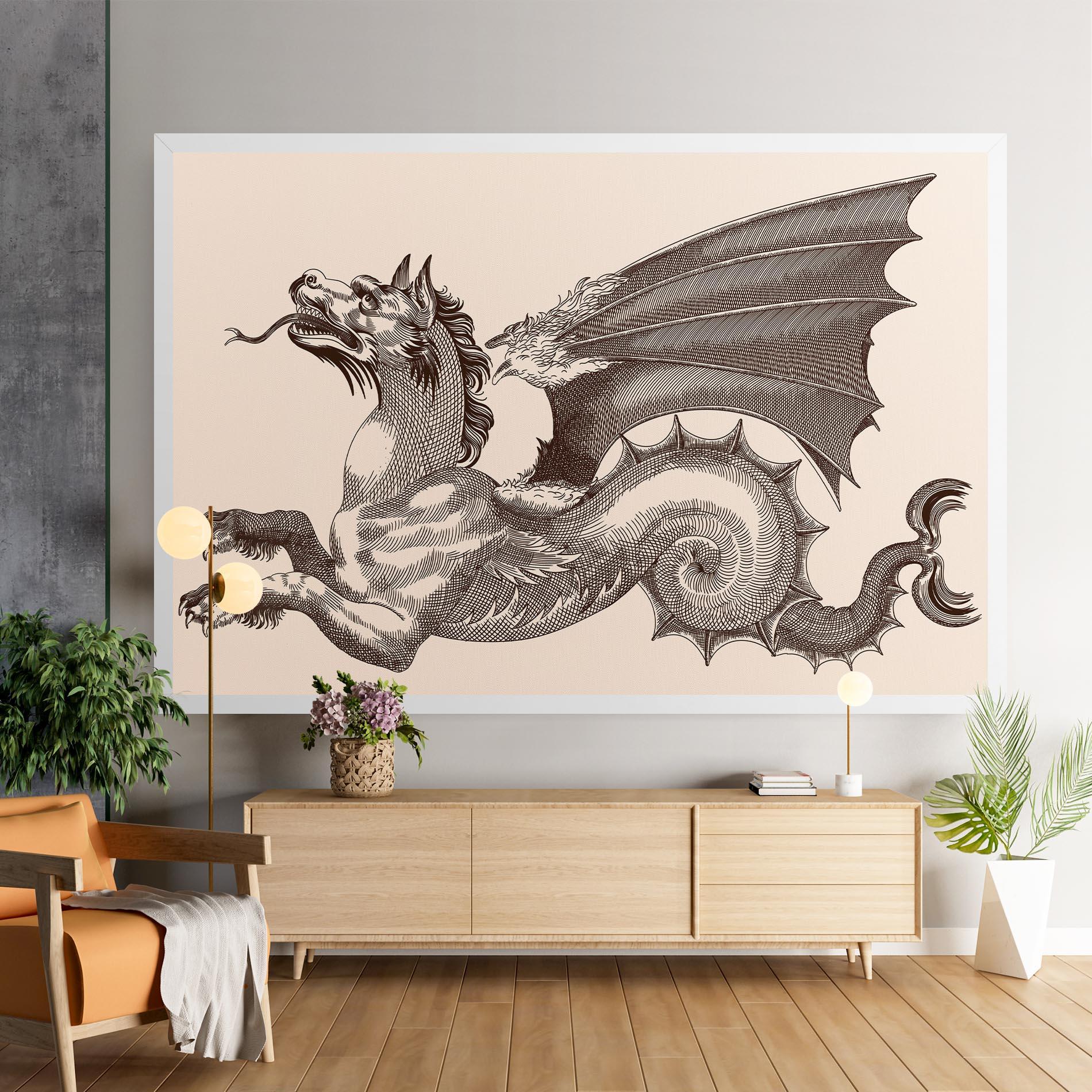 Vászonkép Brown Dragon mockup 9