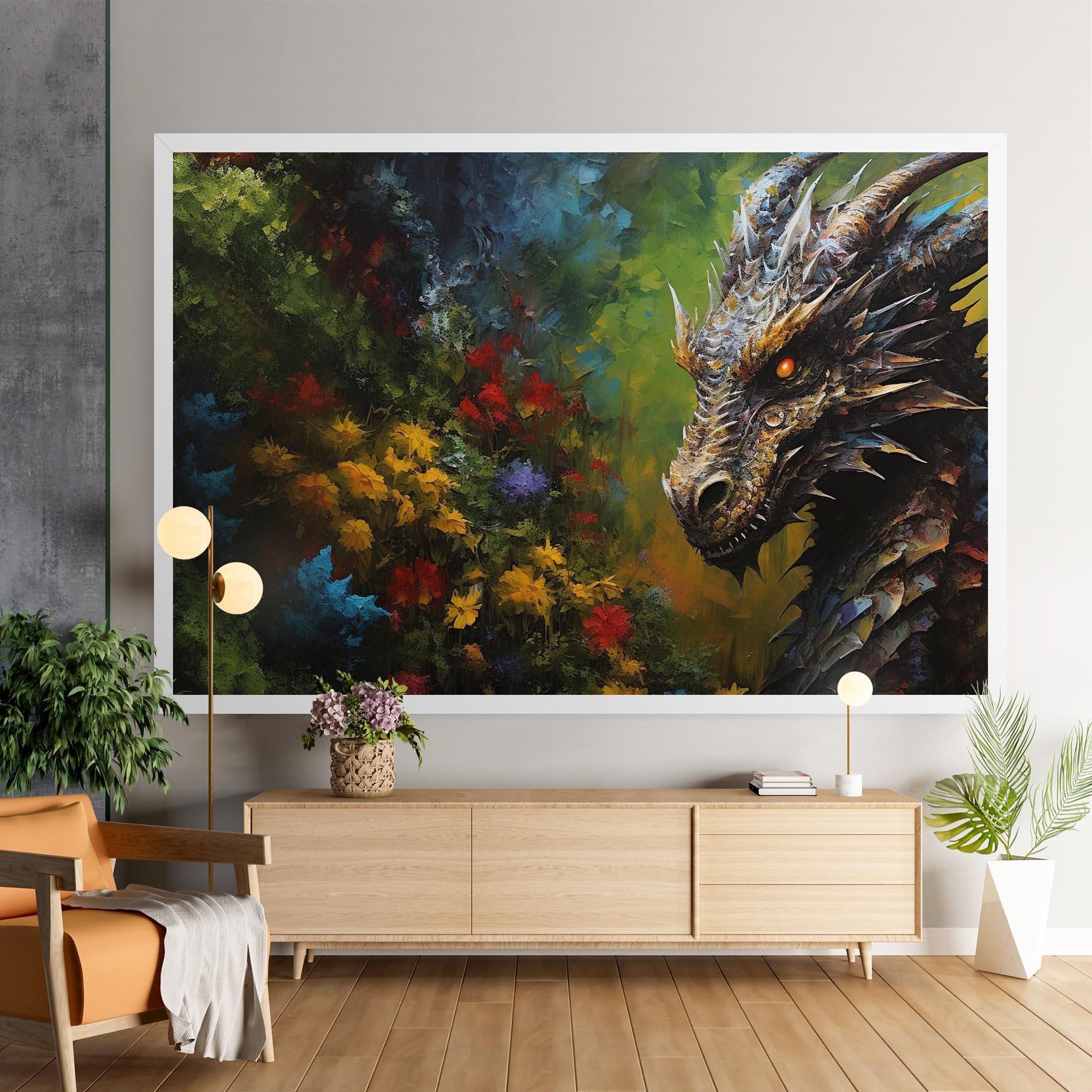 Vászonkép Dragon In Nature mockup 9