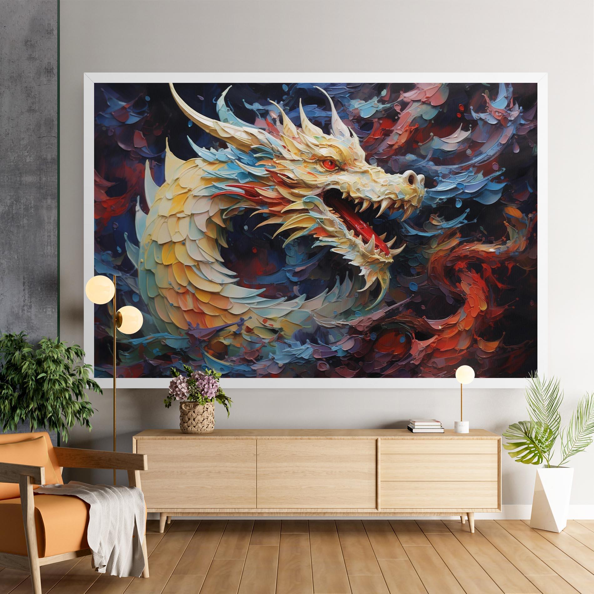 Vászonkép Fantasy Dragon Art mockup 9