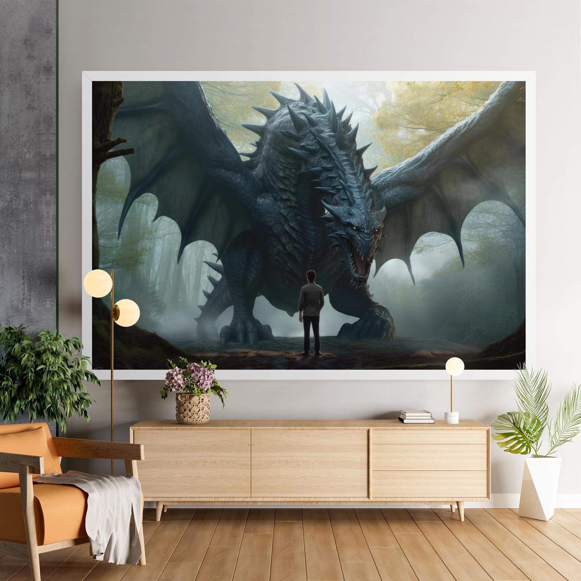Vászonkép Huge Dragon Fantasy mockup 9