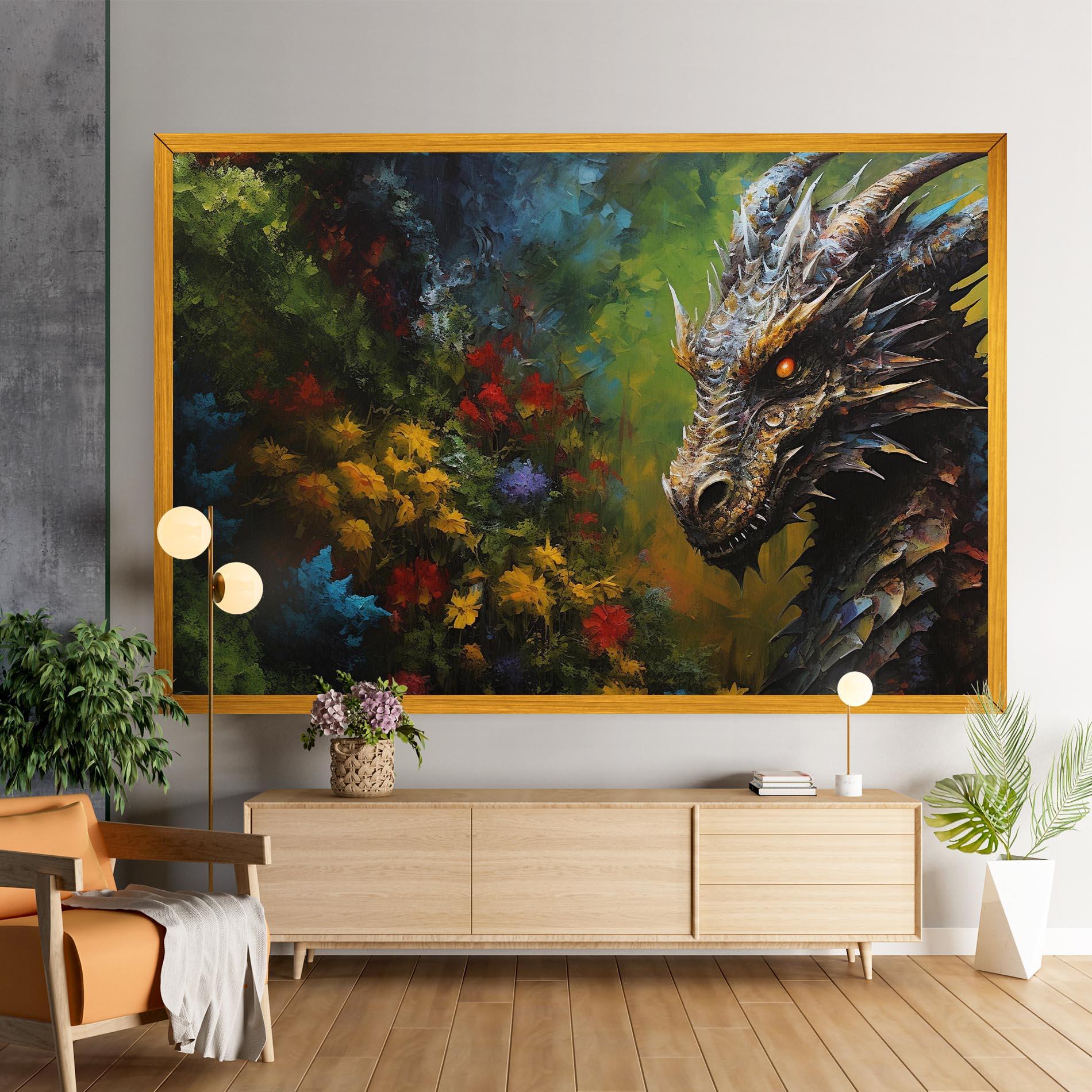 Vászonkép Dragon In Nature mockup 9