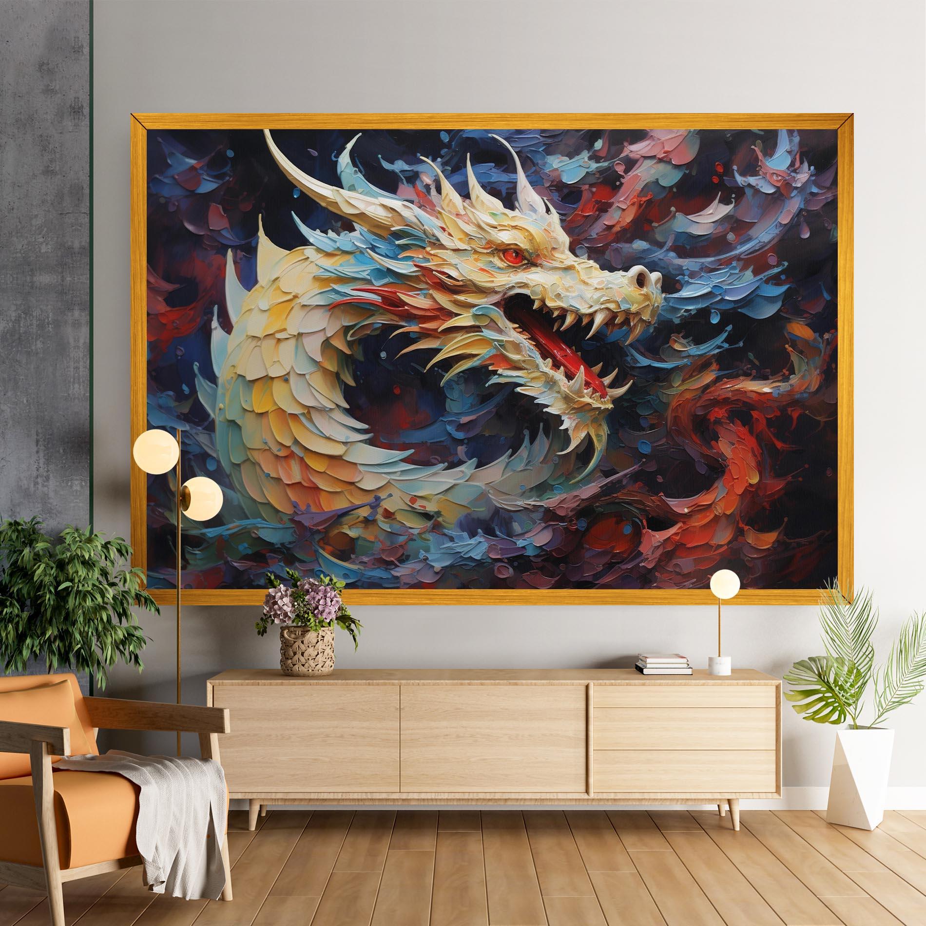 Vászonkép Fantasy Dragon Art mockup 9