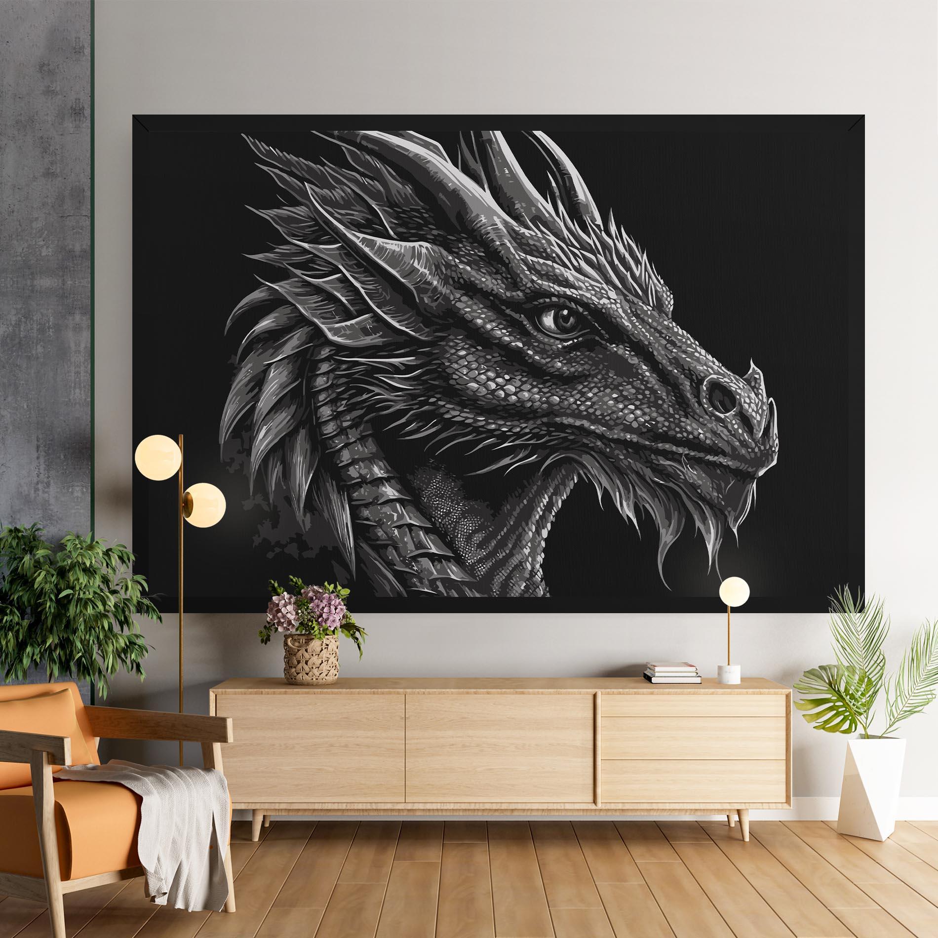 Vászonkép Grey Dragon mockup 9