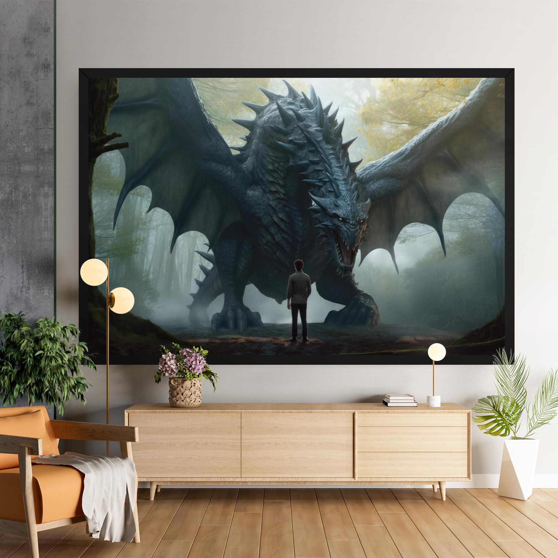 Vászonkép Huge Dragon Fantasy mockup 9