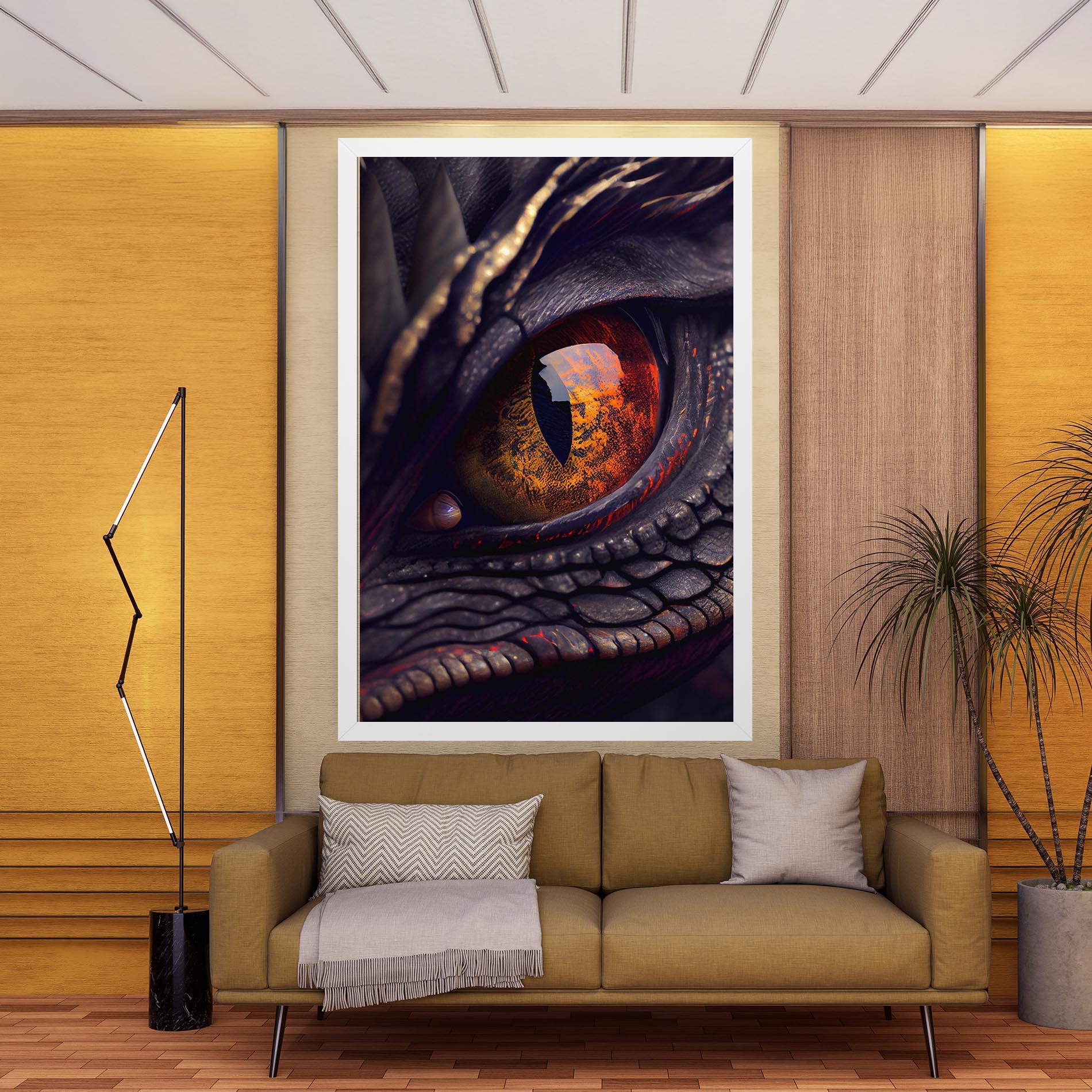 Vászonkép Close Up Red Eye Dragon mockup 9