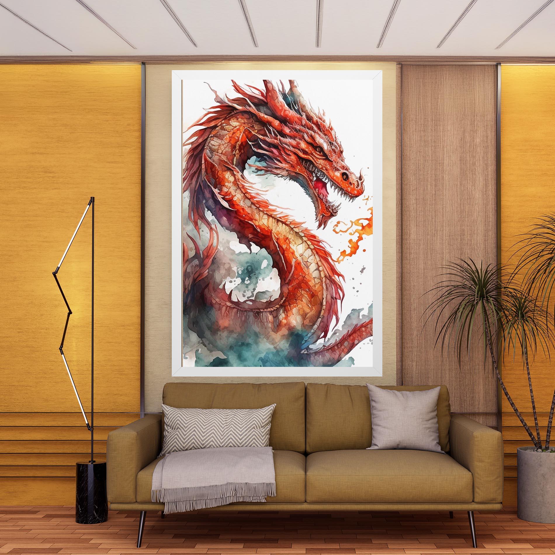 Vászonkép Fire Dragon mockup 9