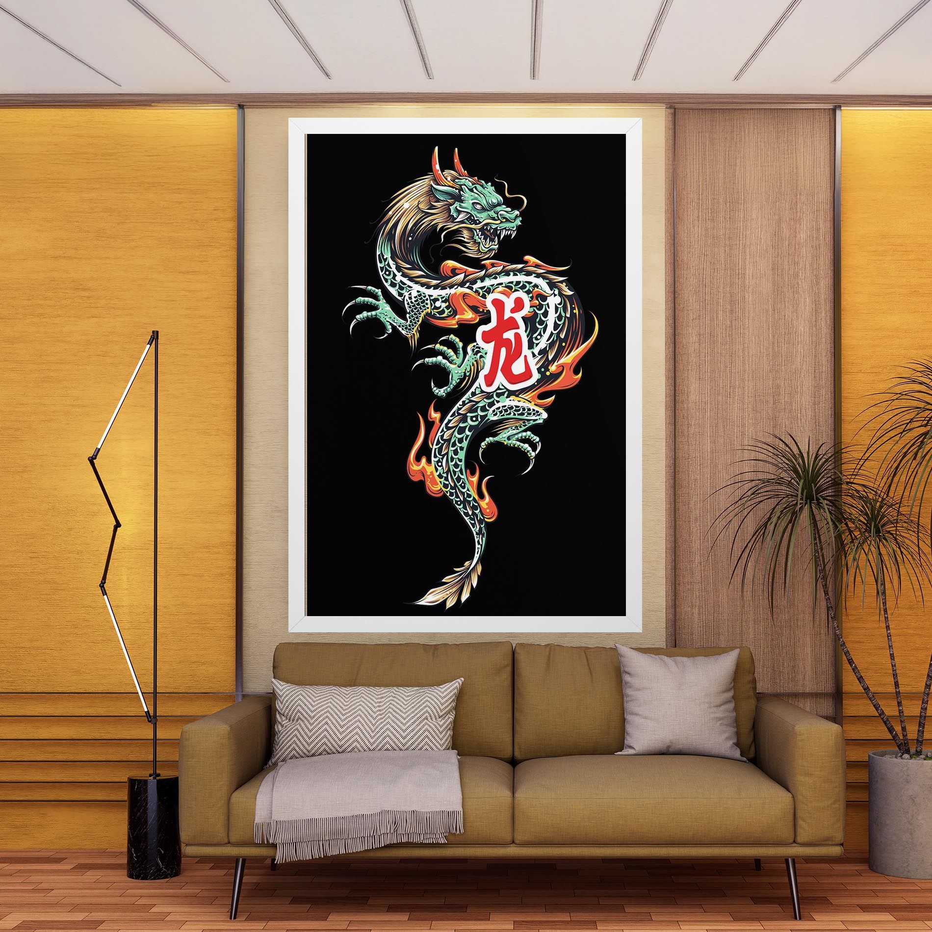 Green Fire Dragon mockup 9