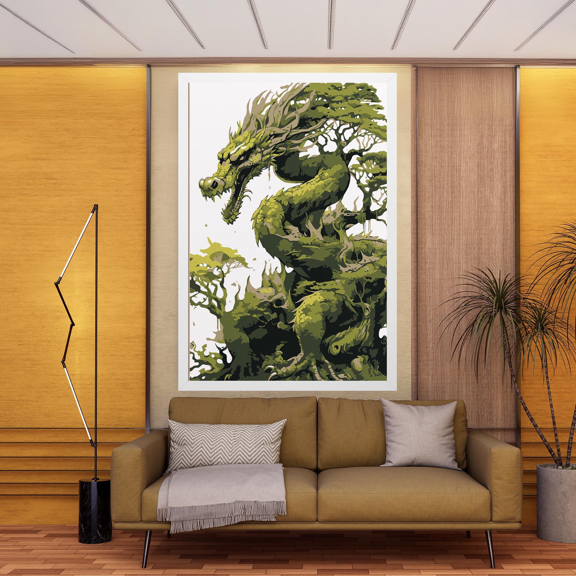 Vászonkép Green Nature Dragon mockup 9