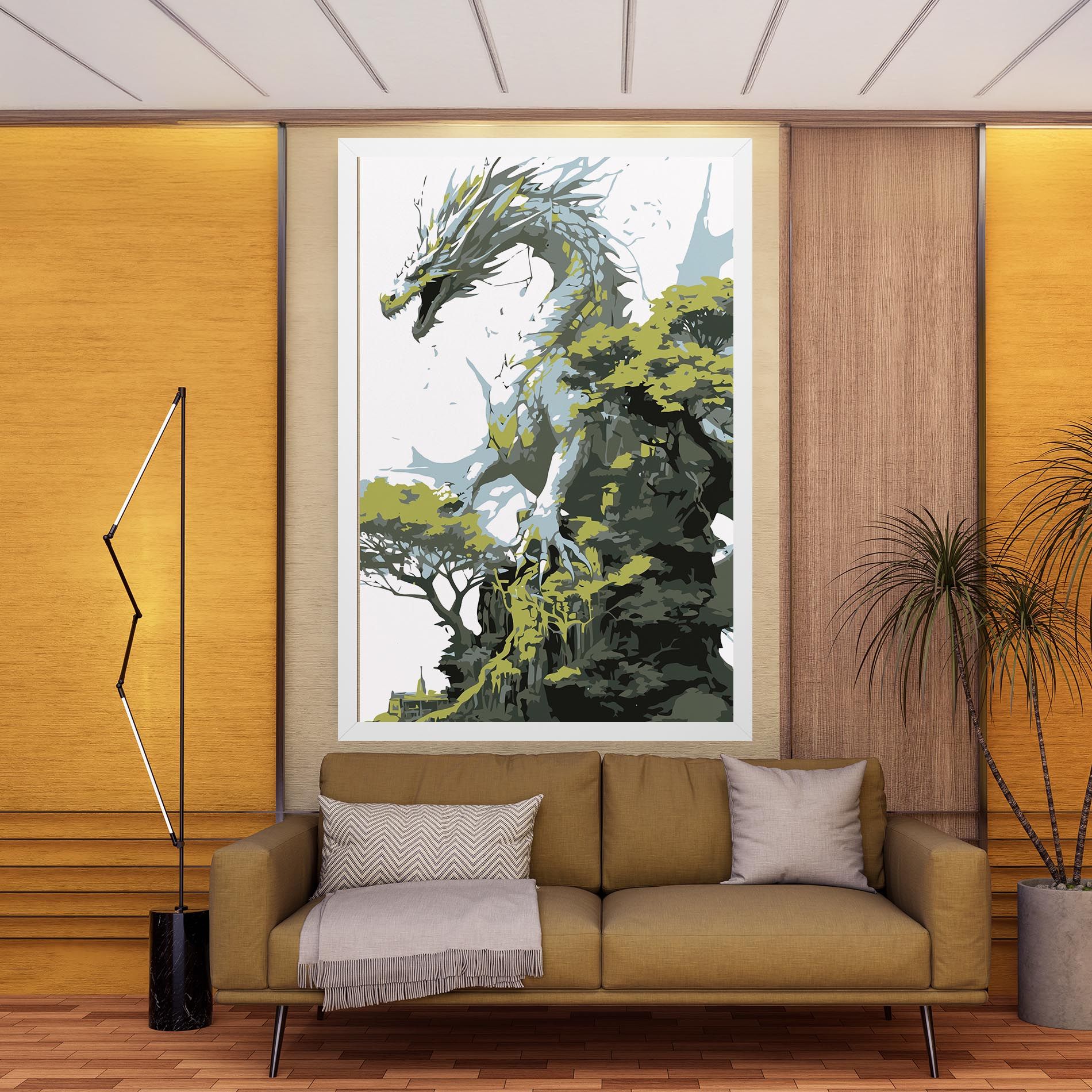 Grey Nature Dragon mockup 9