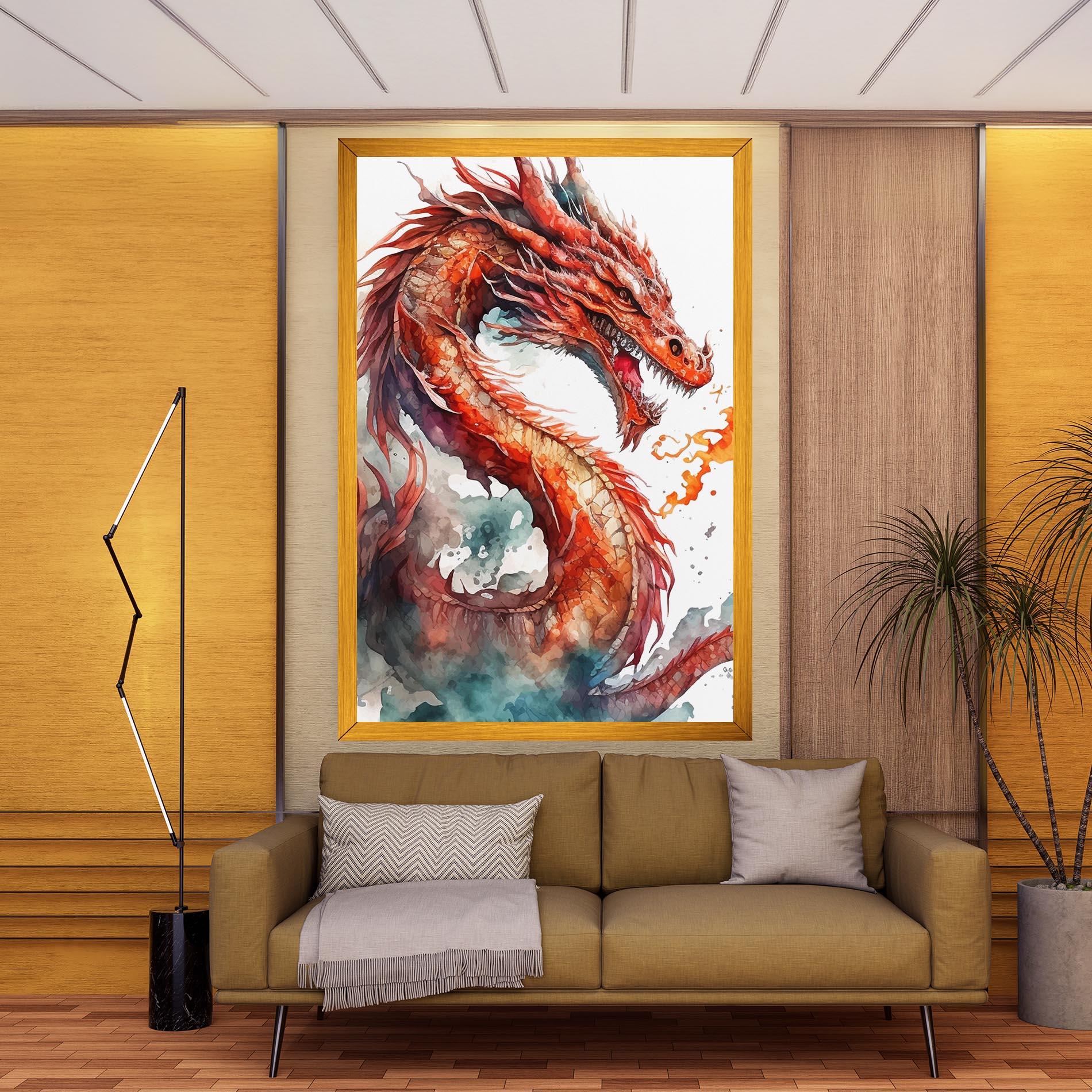 Vászonkép Fire Dragon mockup 9