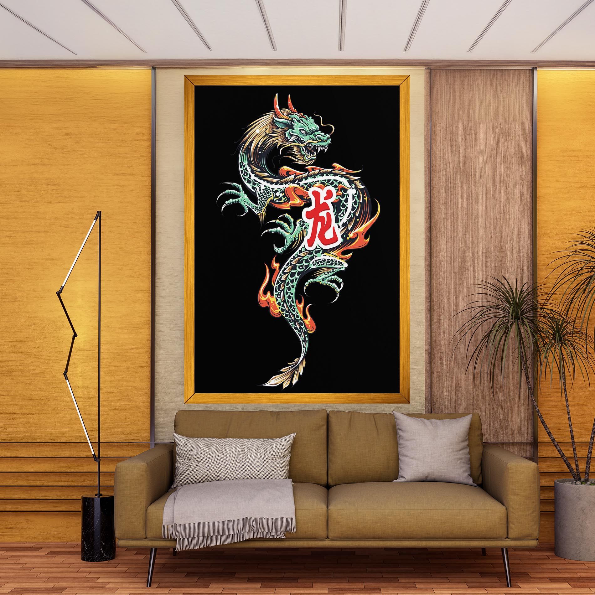 Green Fire Dragon mockup 9