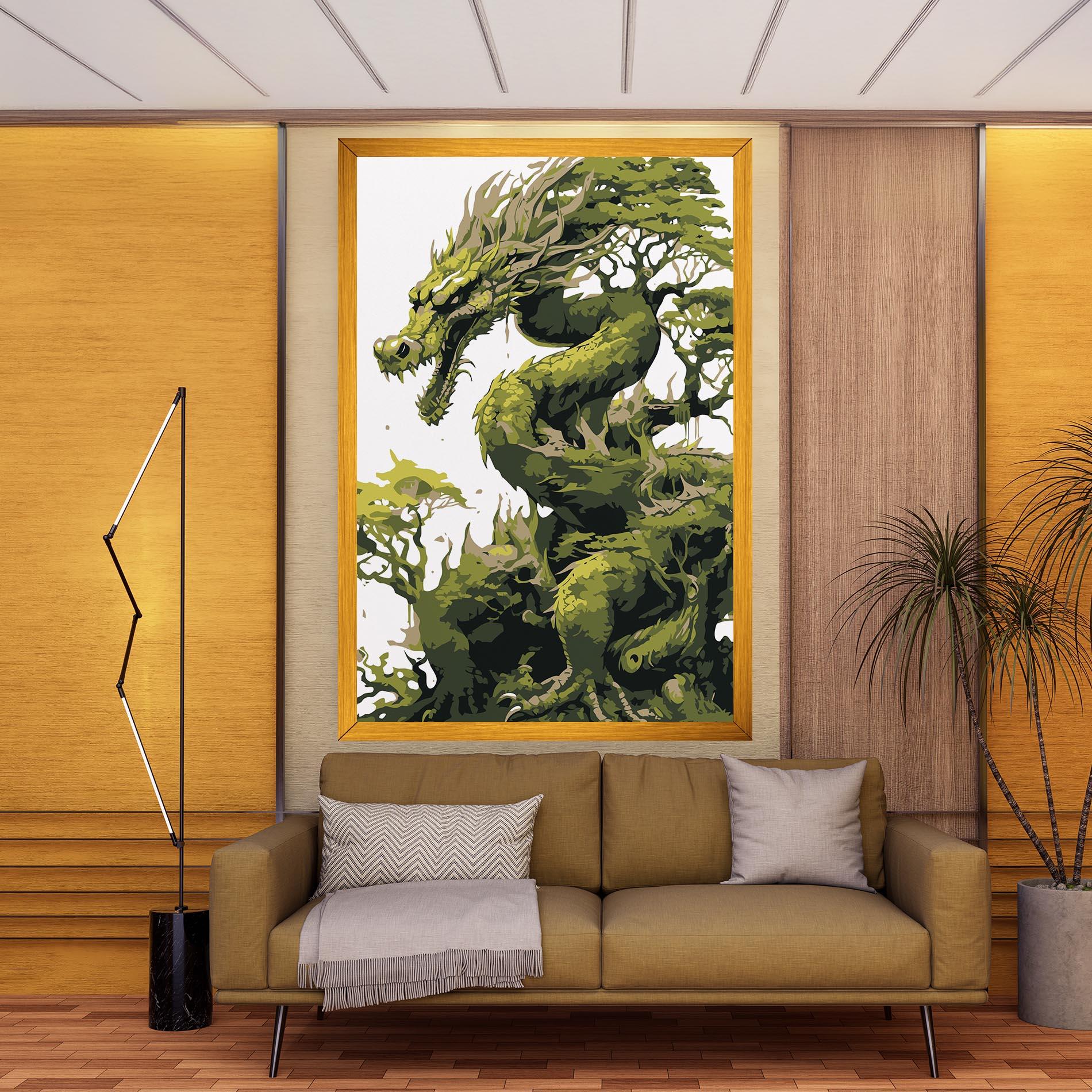 Vászonkép Green Nature Dragon mockup 9