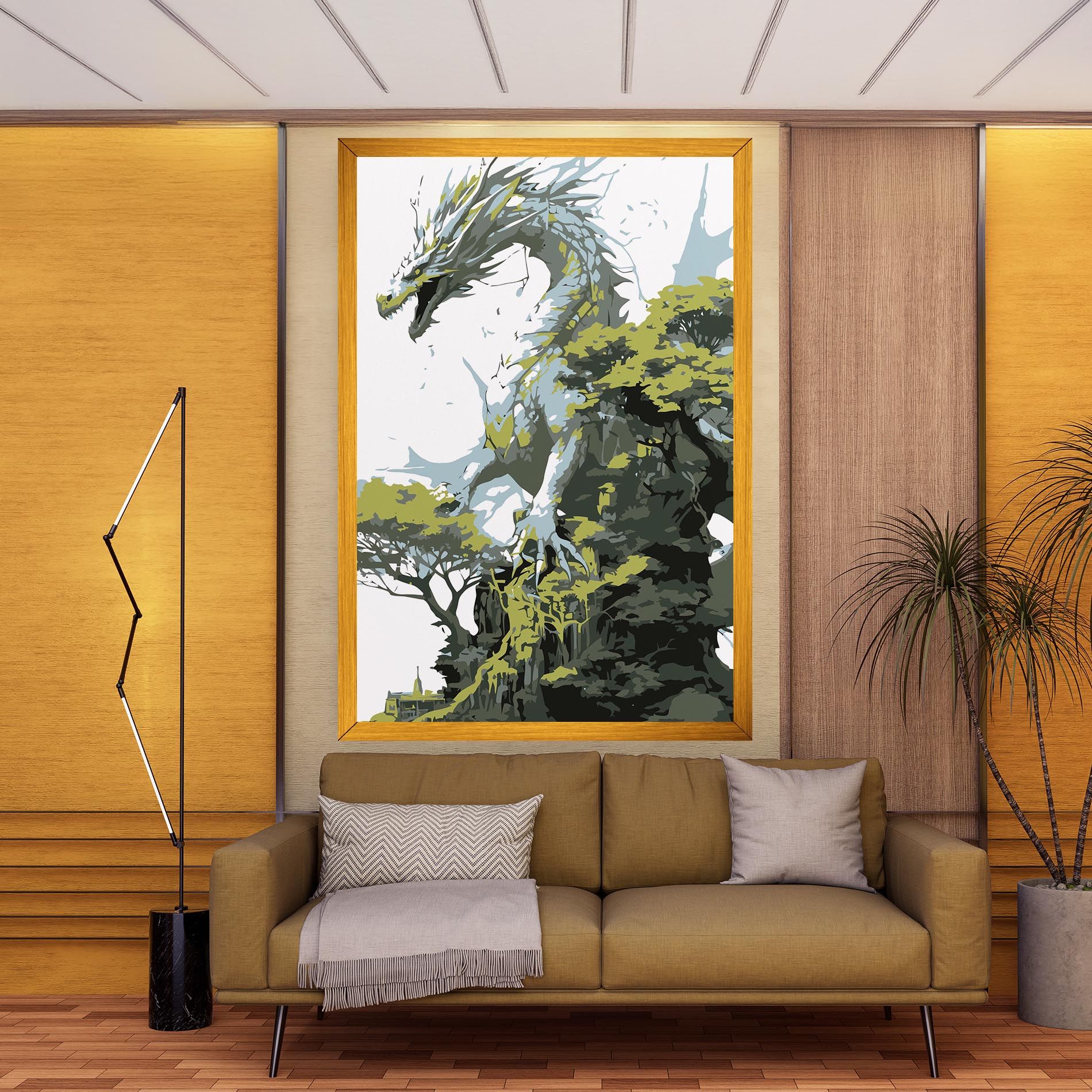 Grey Nature Dragon mockup 9