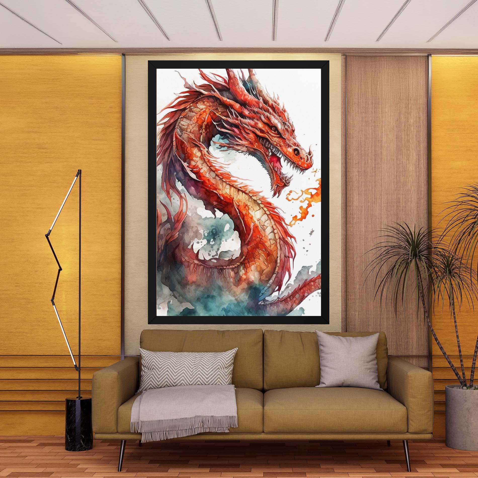 Vászonkép Fire Dragon mockup 9