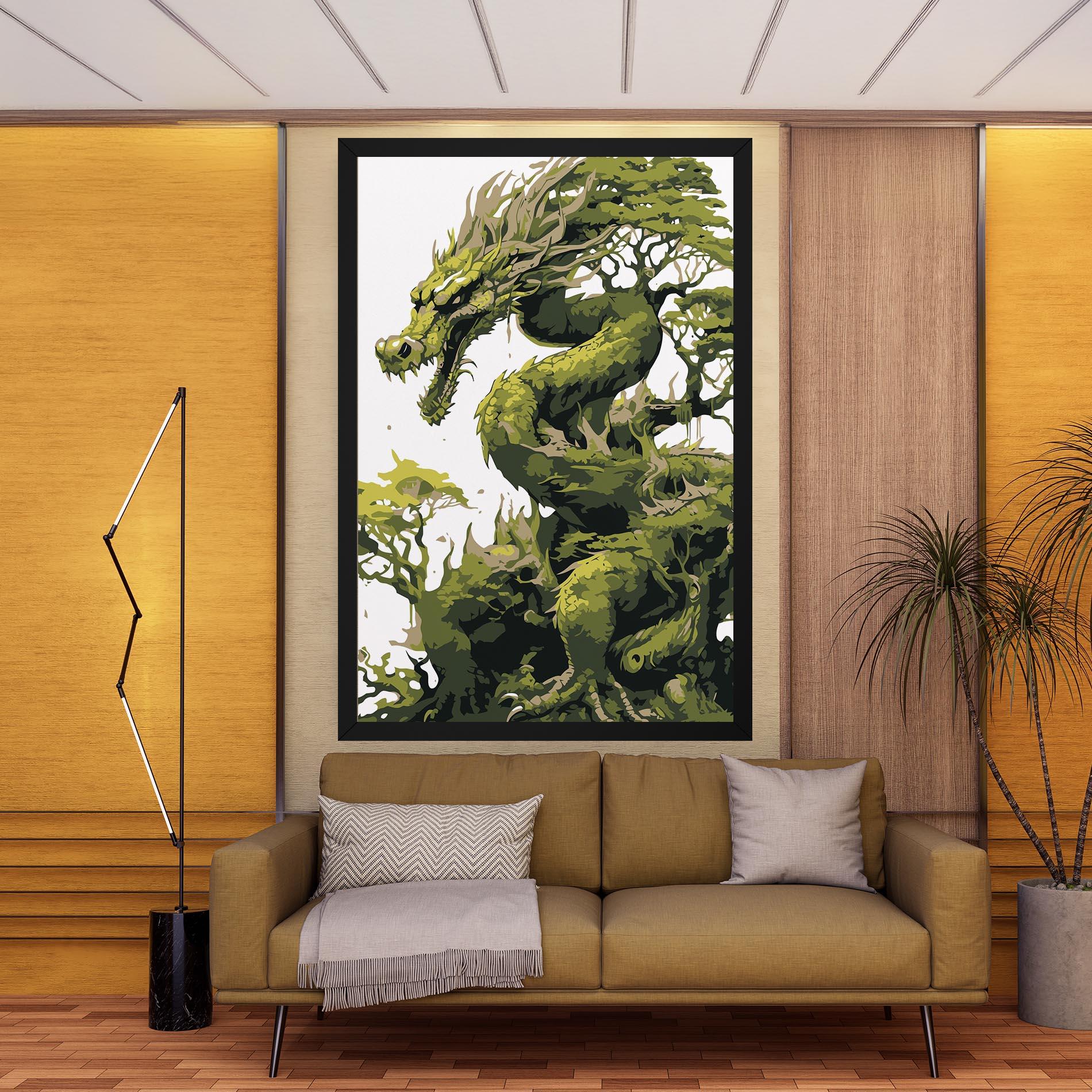 Vászonkép Green Nature Dragon mockup 9