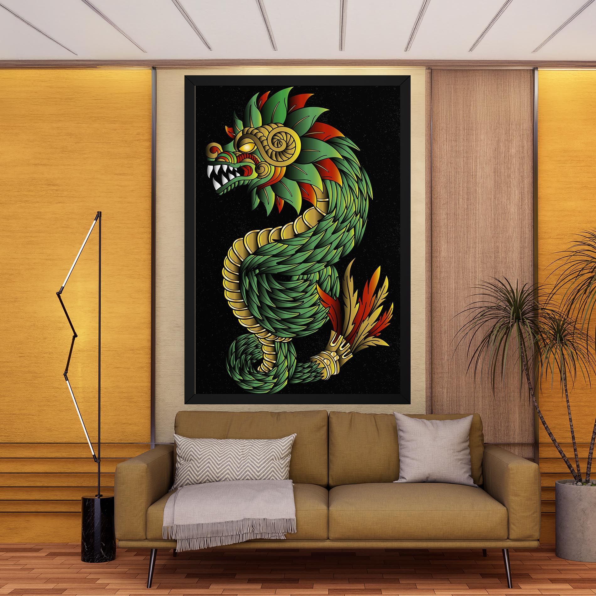 Green Yellow Dragon mockup 9