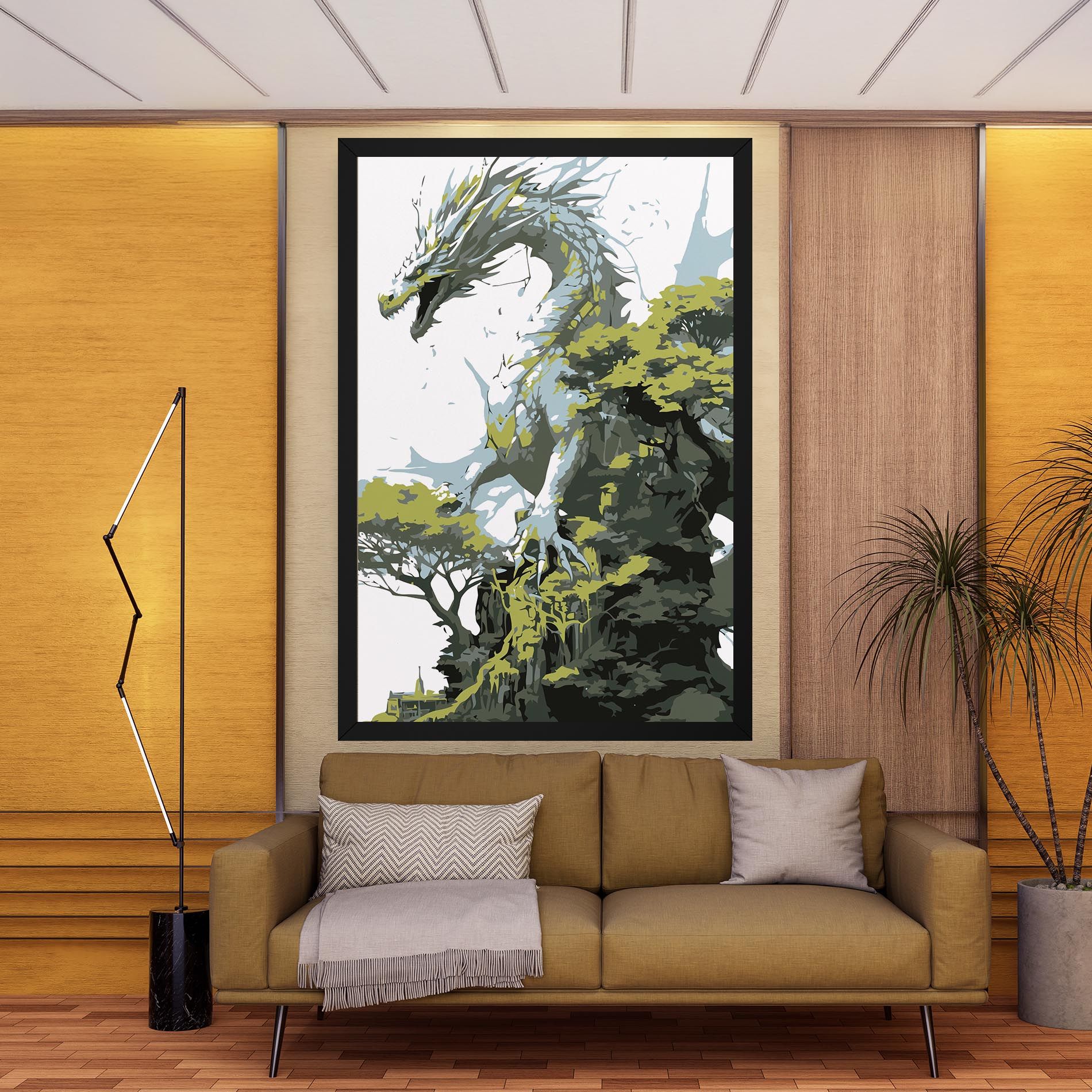Grey Nature Dragon mockup 9