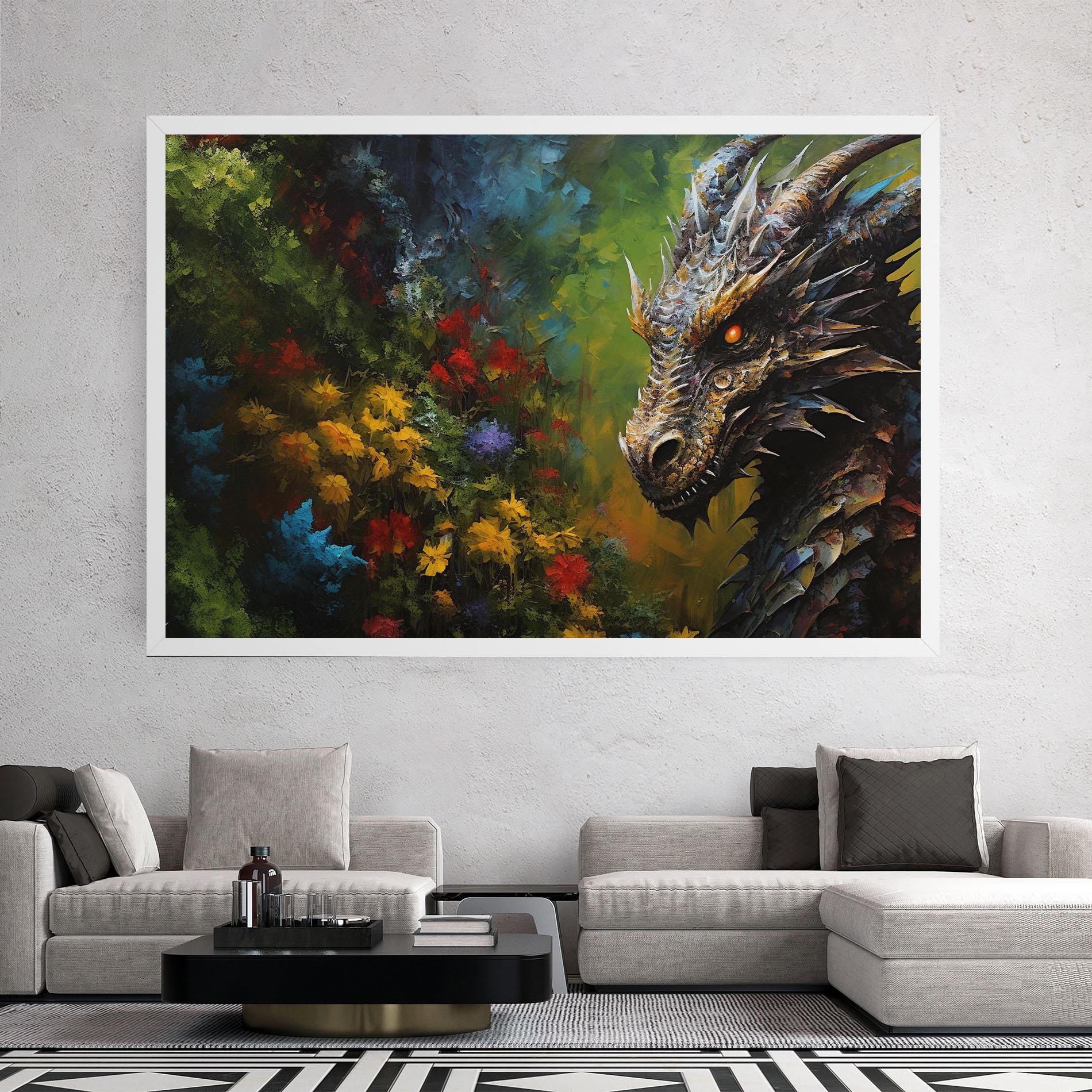 Vászonkép Dragon In Nature mockup 2