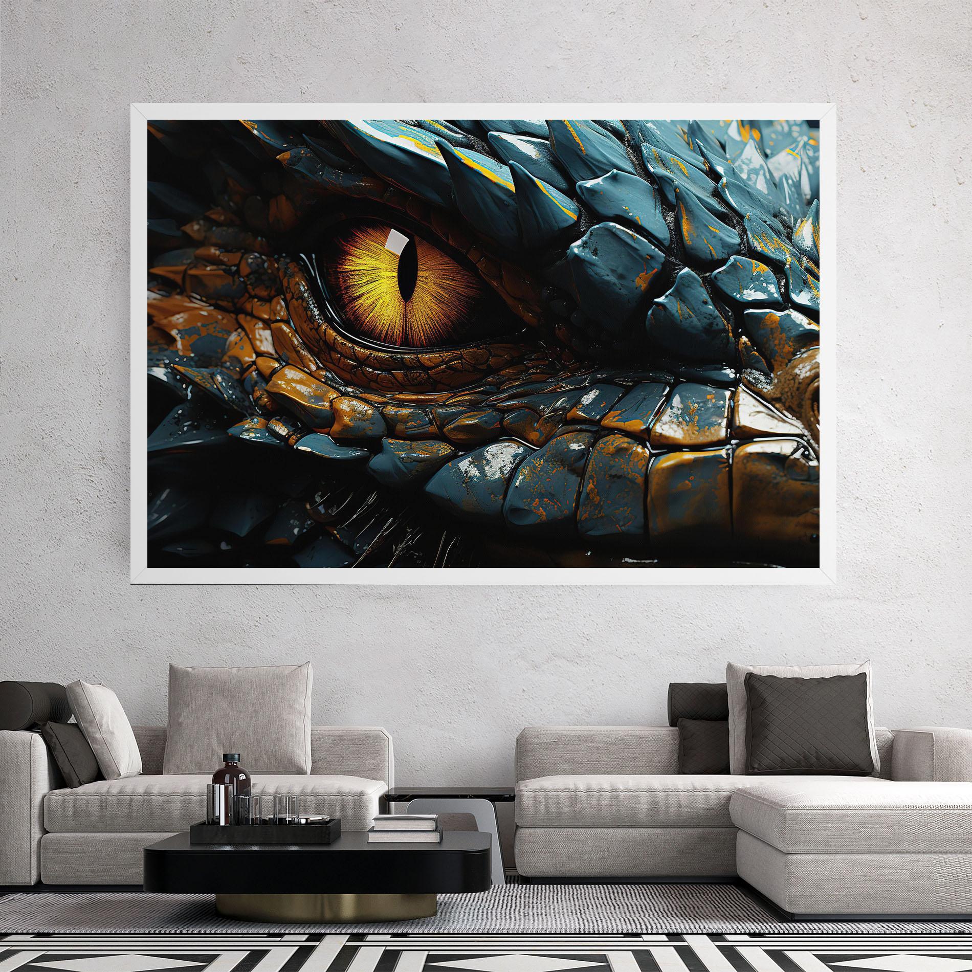 Vászonkép Yellow Dragon Eye mockup 2