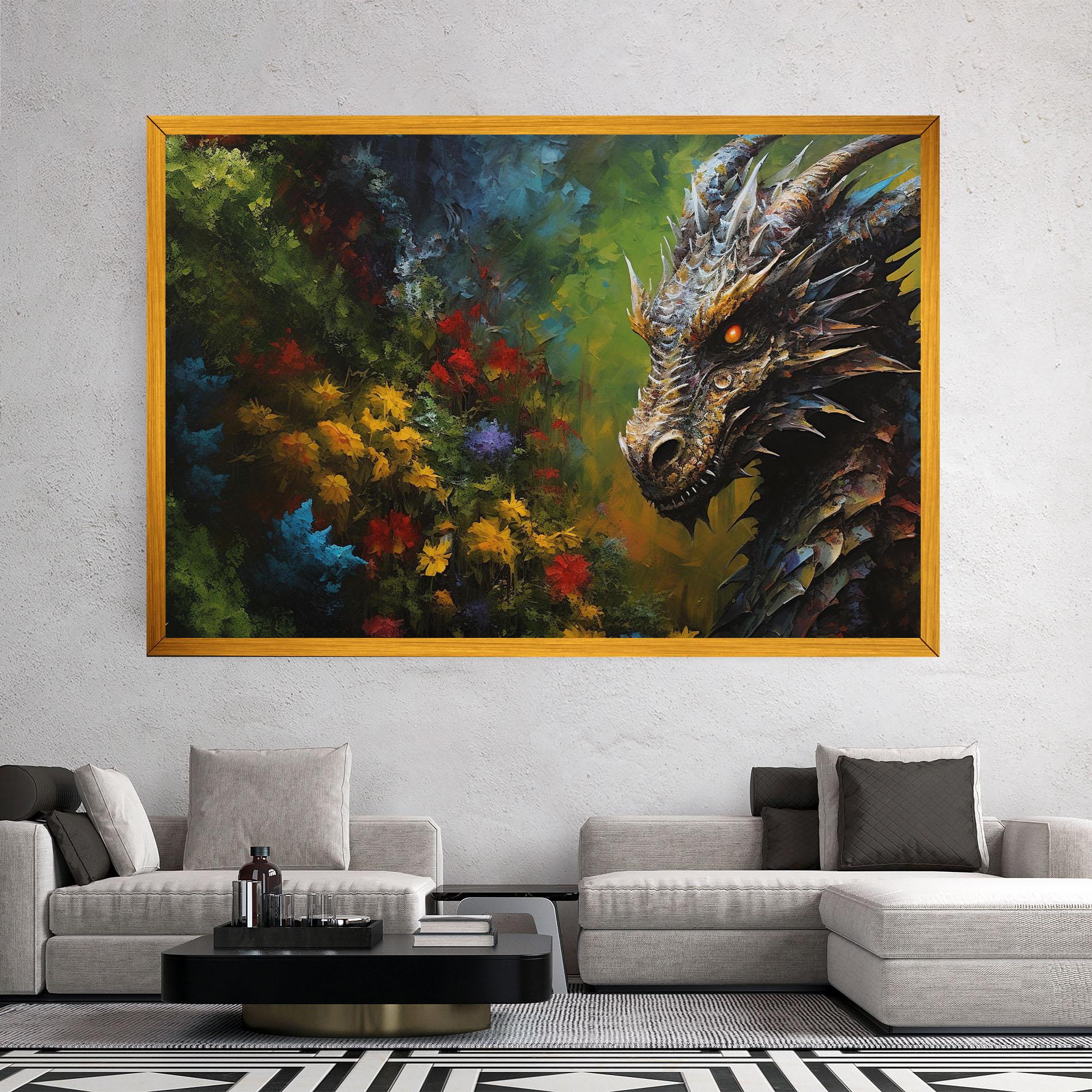 Vászonkép Dragon In Nature mockup 2