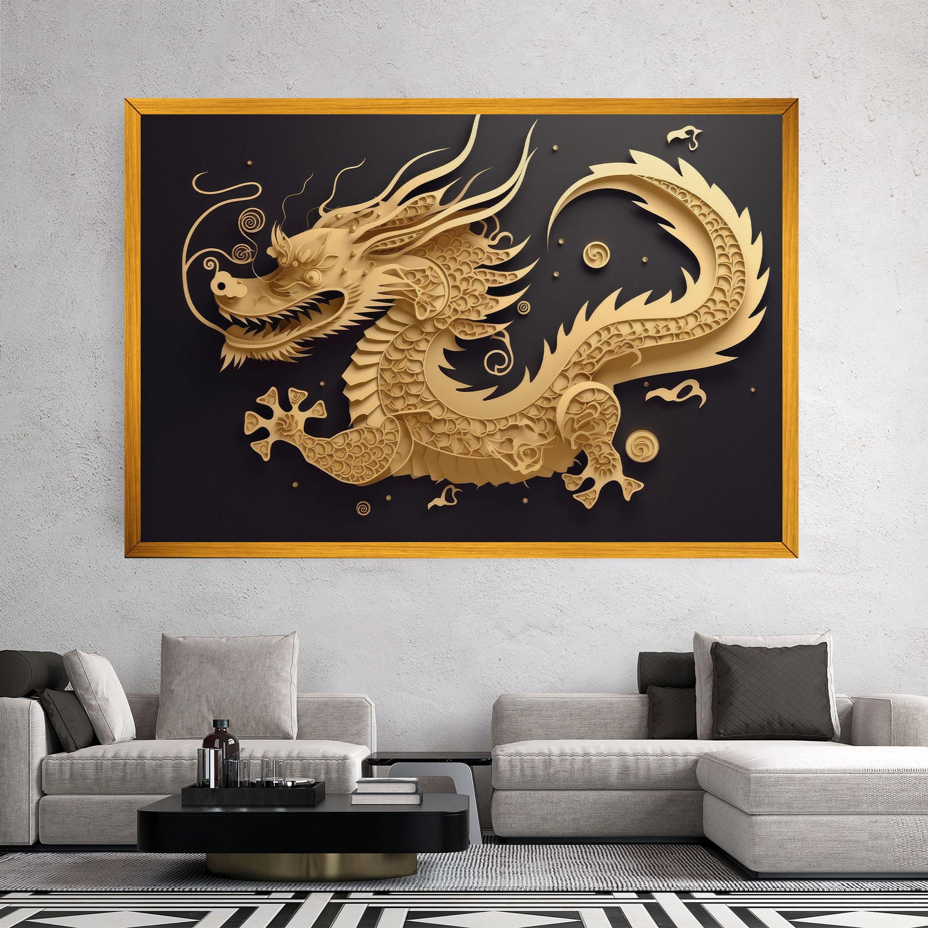 Vászonkép Dragon Zodiac Sign mockup 2