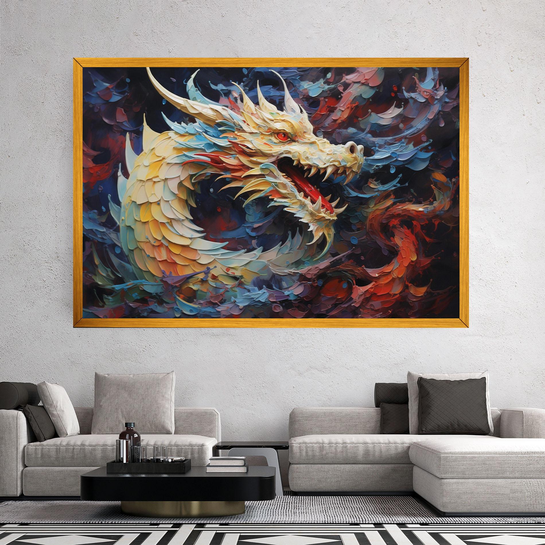 Vászonkép Fantasy Dragon Art mockup 2