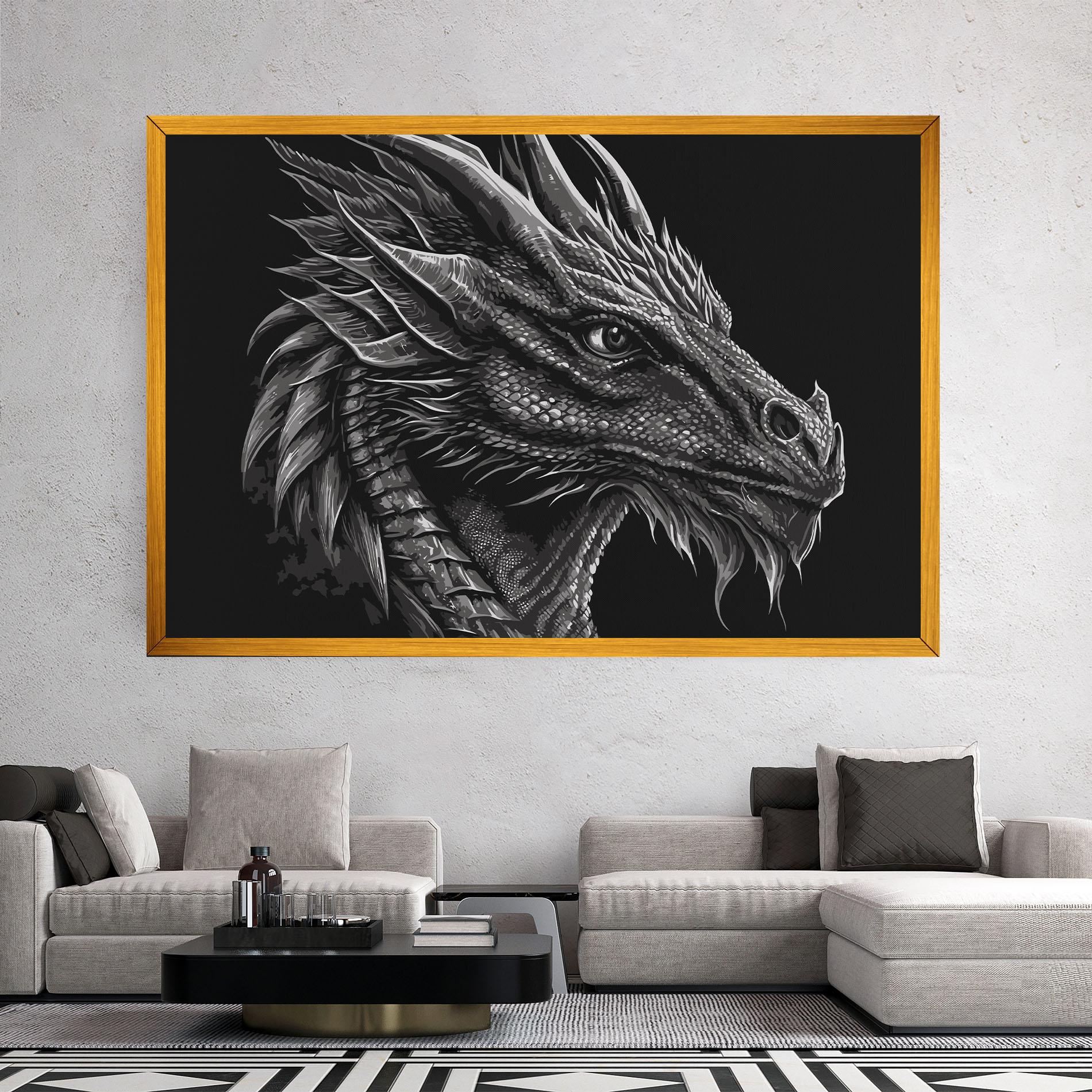Vászonkép Grey Dragon mockup 2
