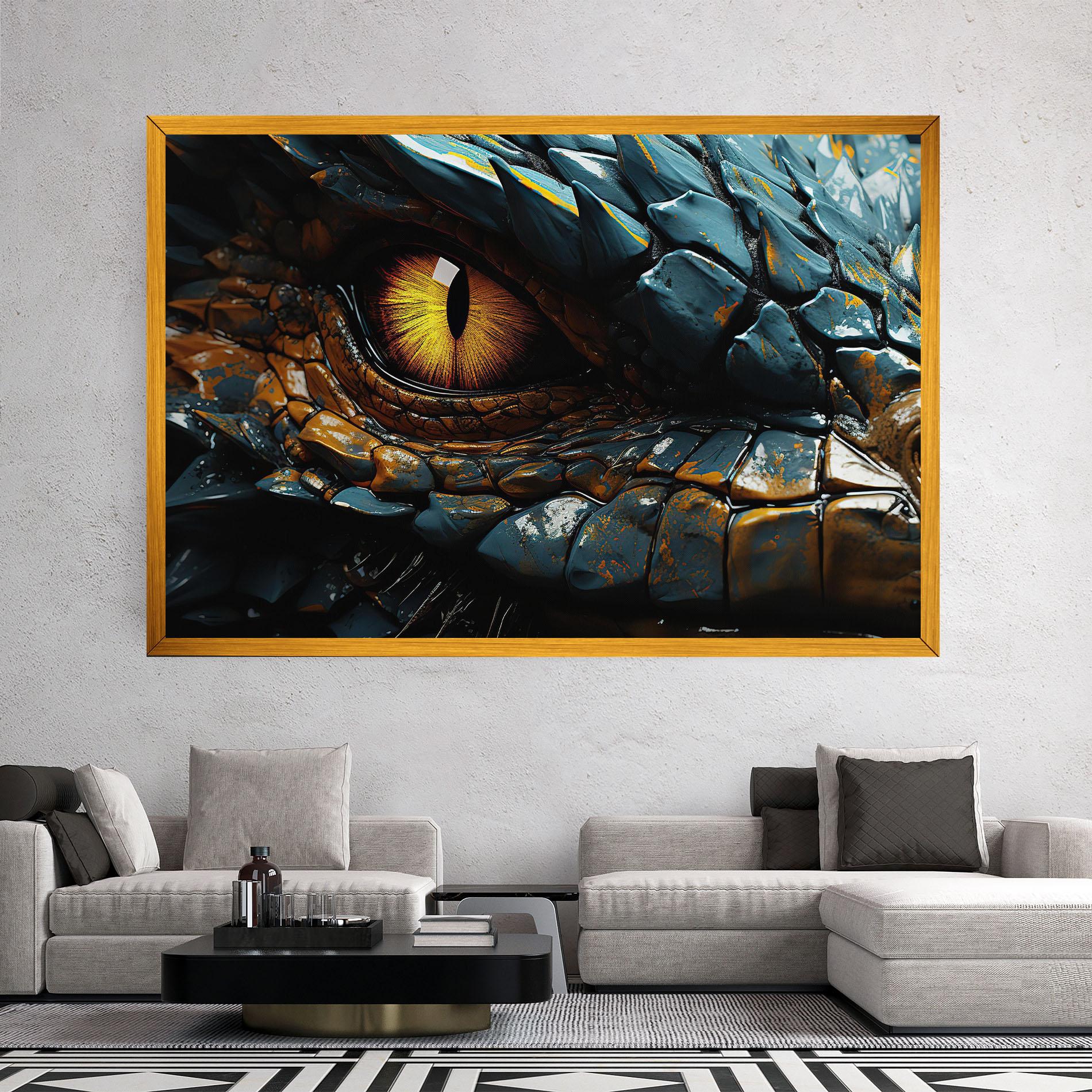 Vászonkép Yellow Dragon Eye mockup 2