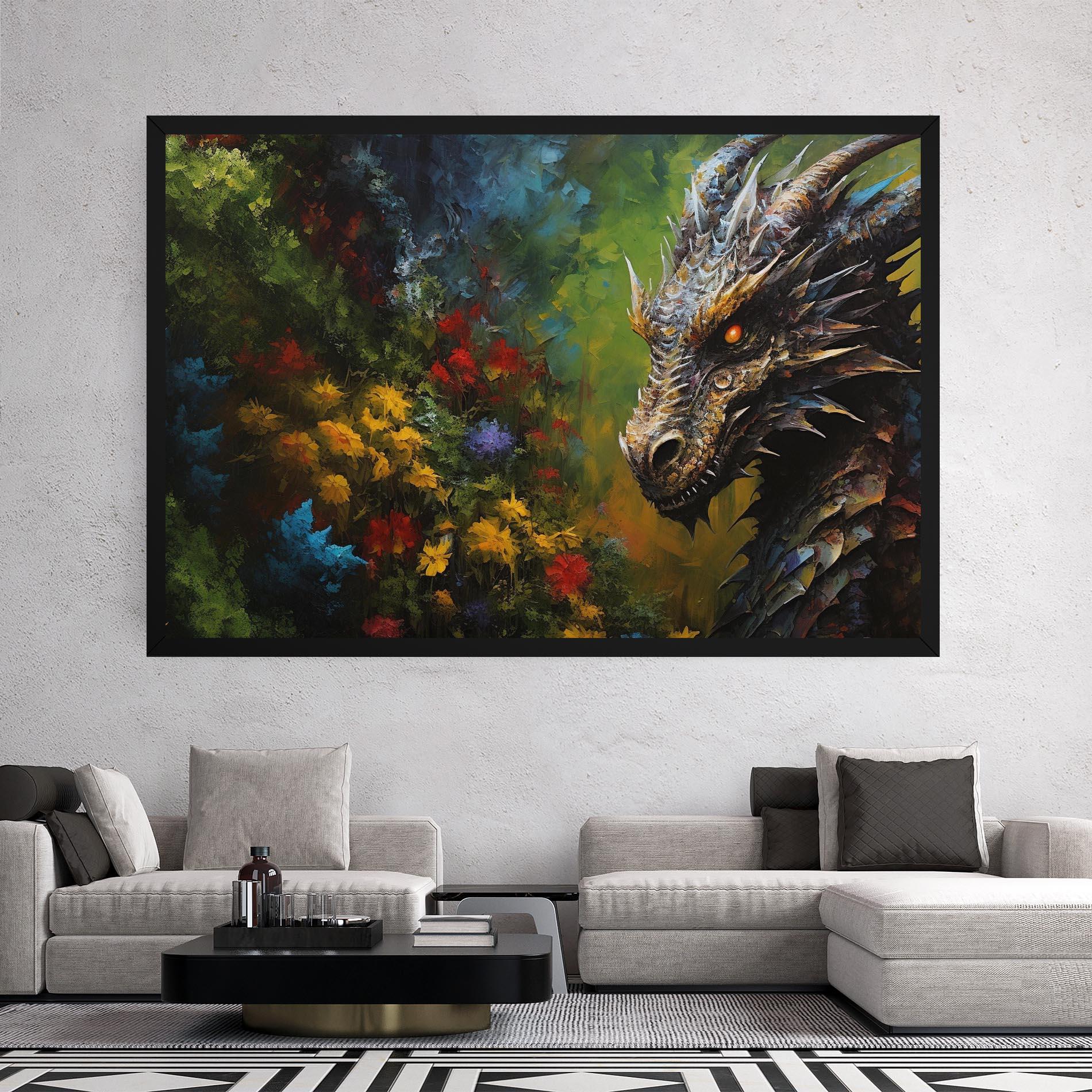Vászonkép Dragon In Nature mockup 2