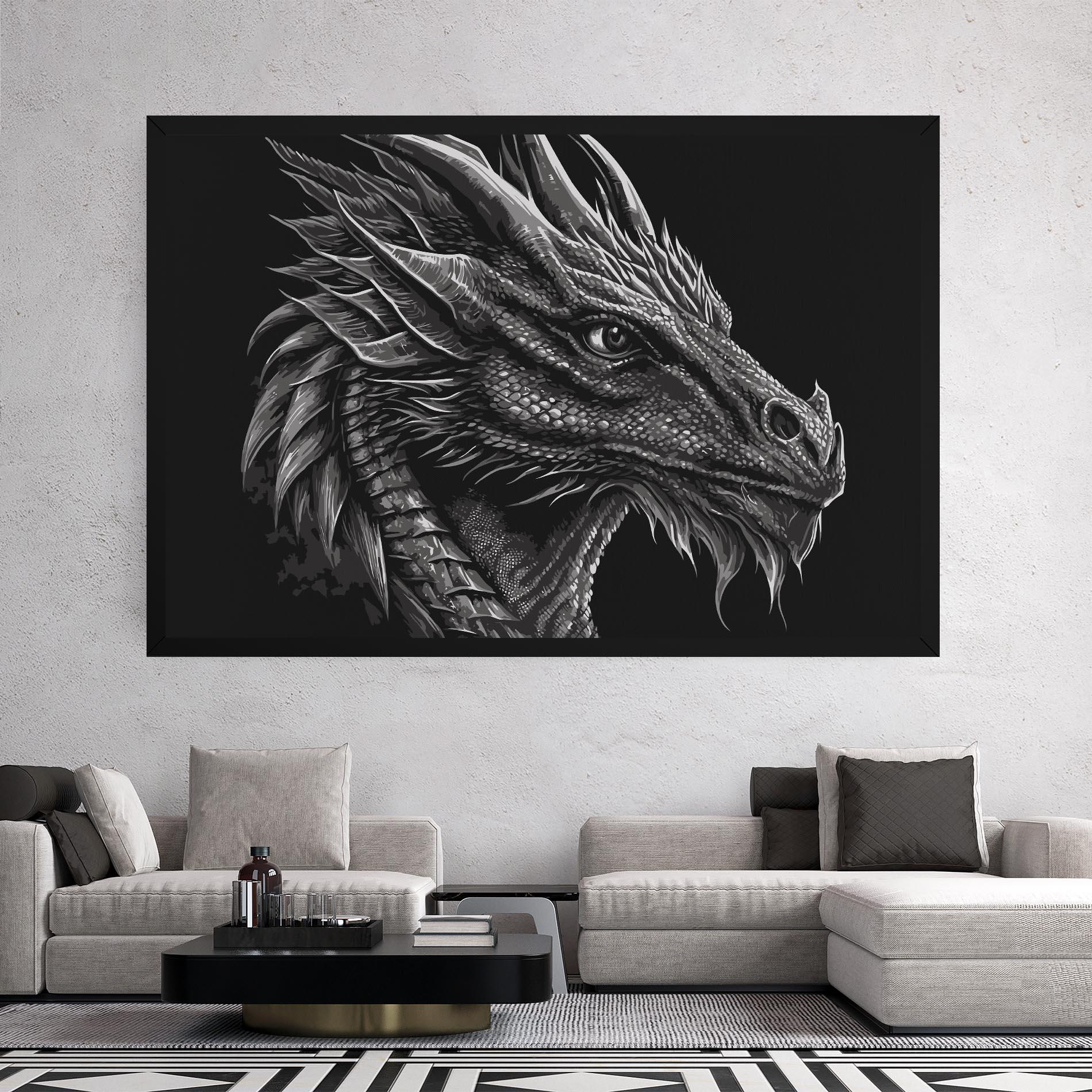 Vászonkép Grey Dragon mockup 2