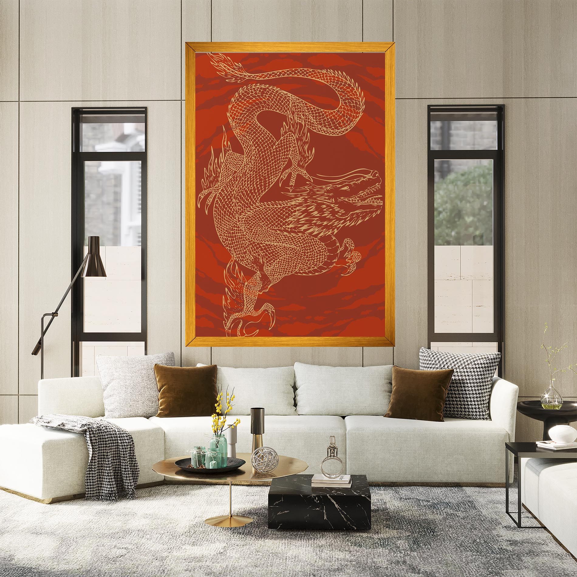 Chinese Dragon Red mockup 2