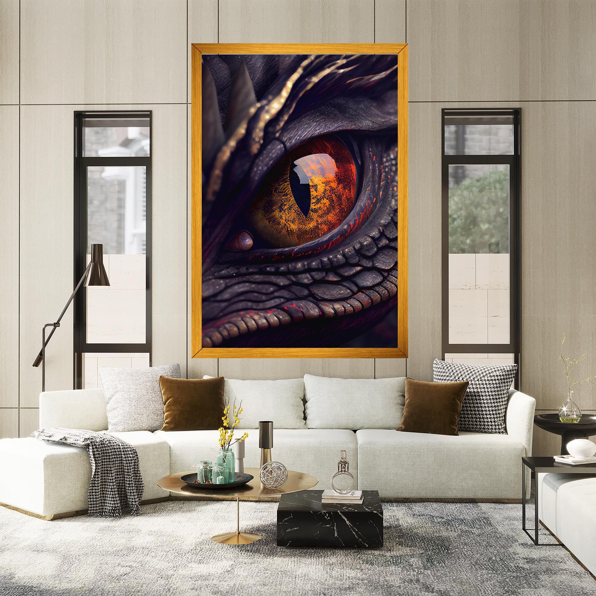 Close Up Red Eye Dragon mockup 2