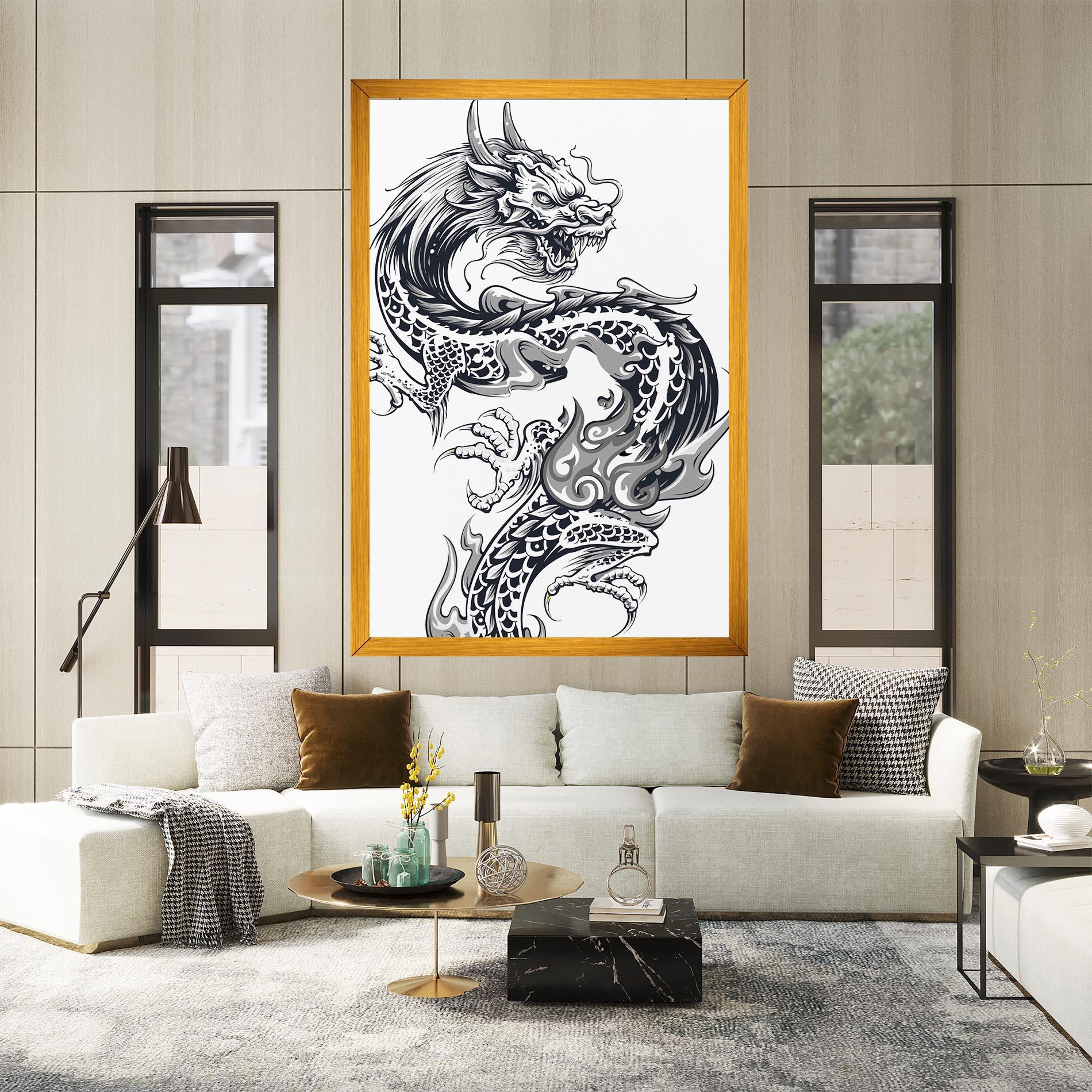 Vászonkép Dragon Line mockup 2