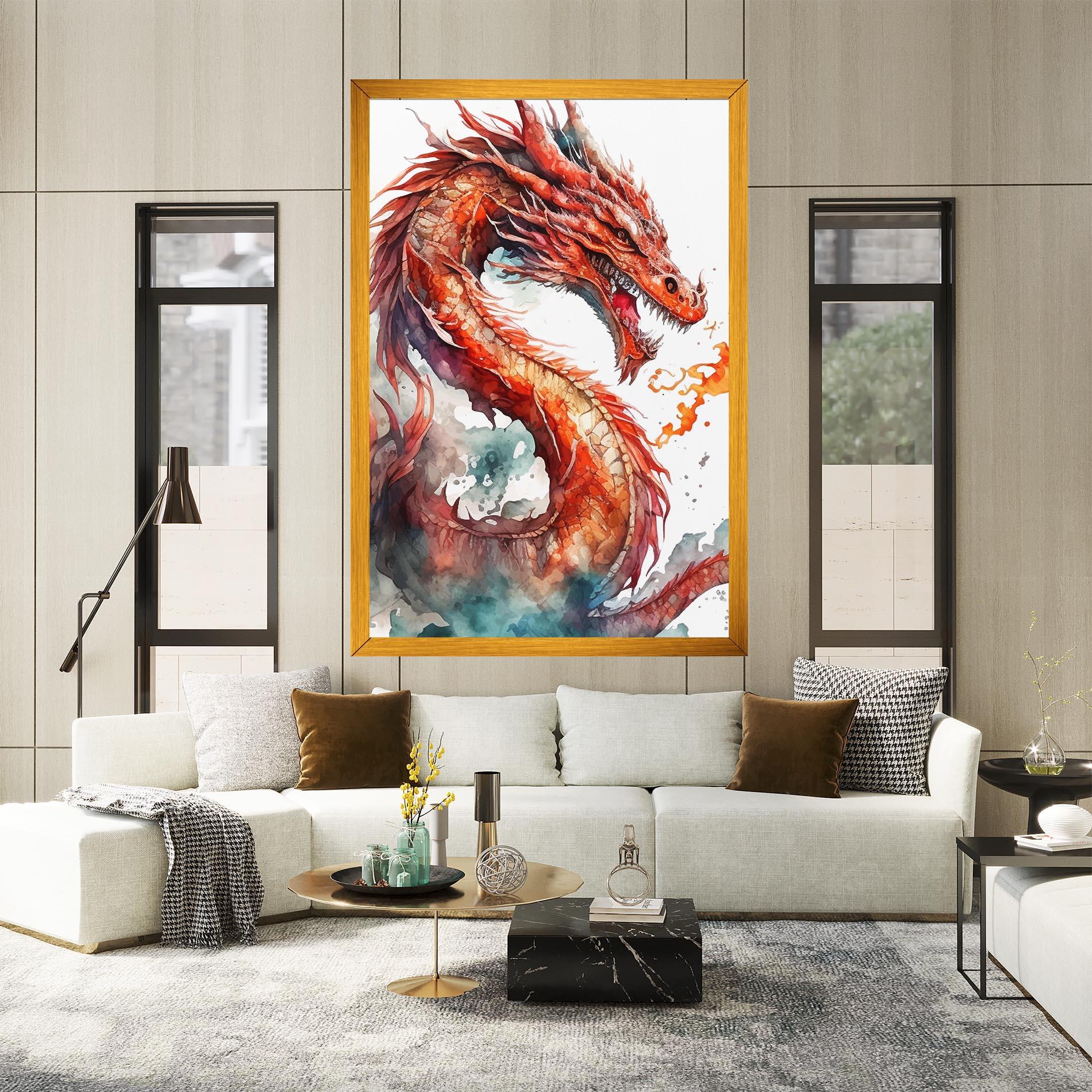 Vászonkép Fire Dragon mockup 2