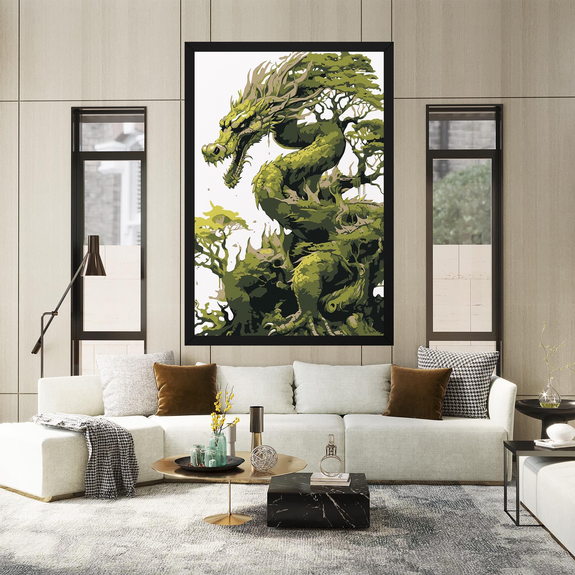 Green Nature Dragon mockup 2