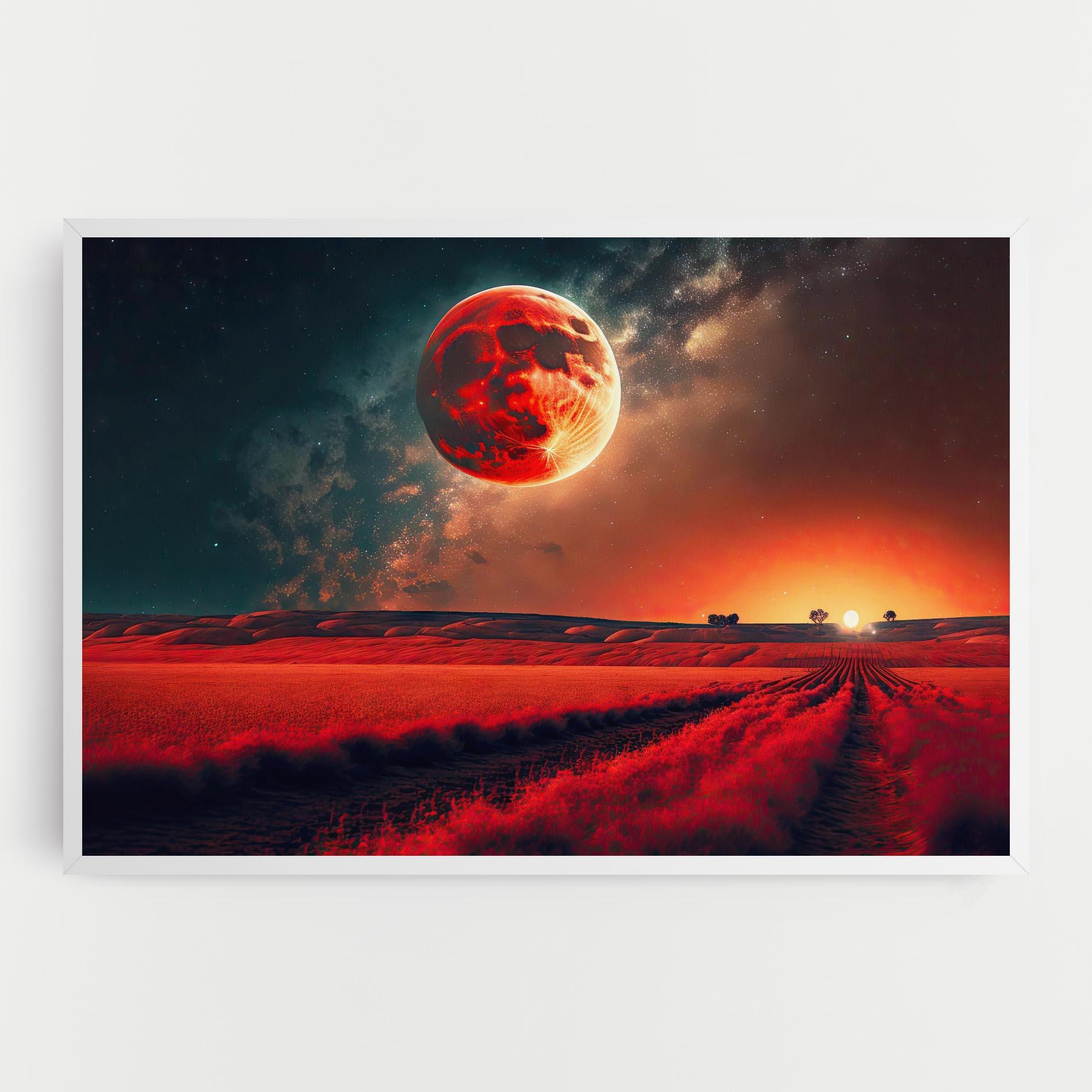 Vászonkép Huge Red Moon mockup 0