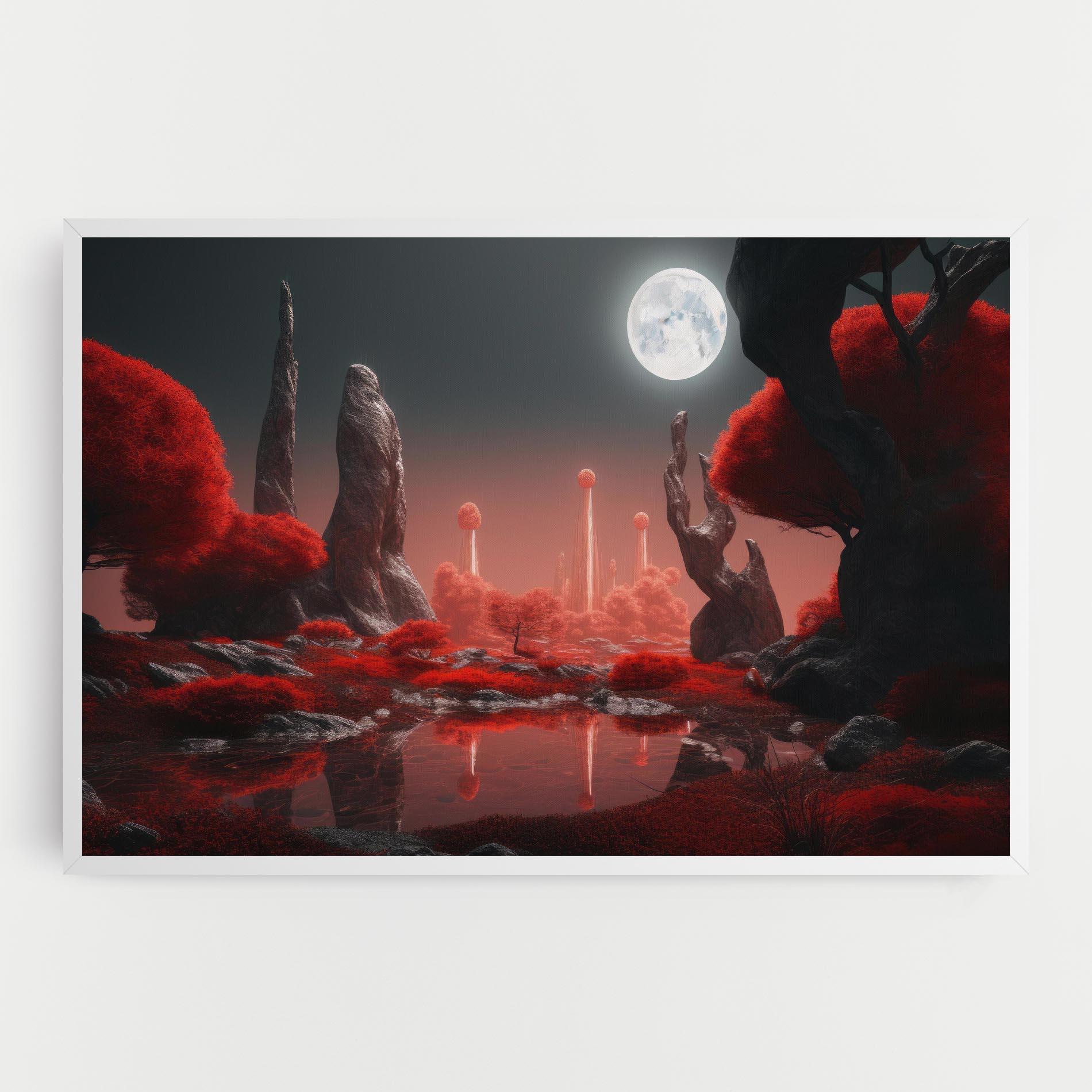 Vászonkép Red Alien Trees mockup 0
