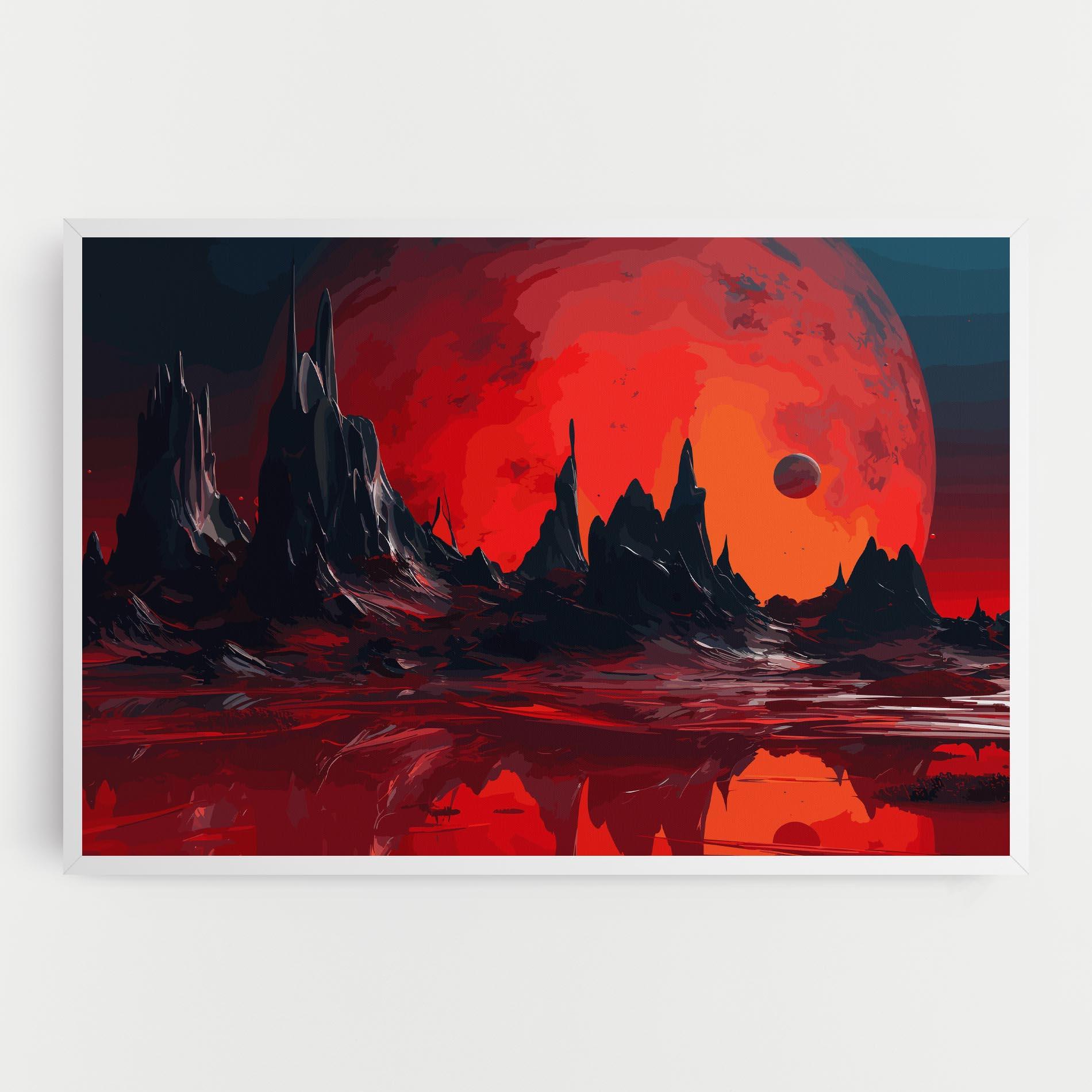 Vászonkép Red Moon World mockup 0