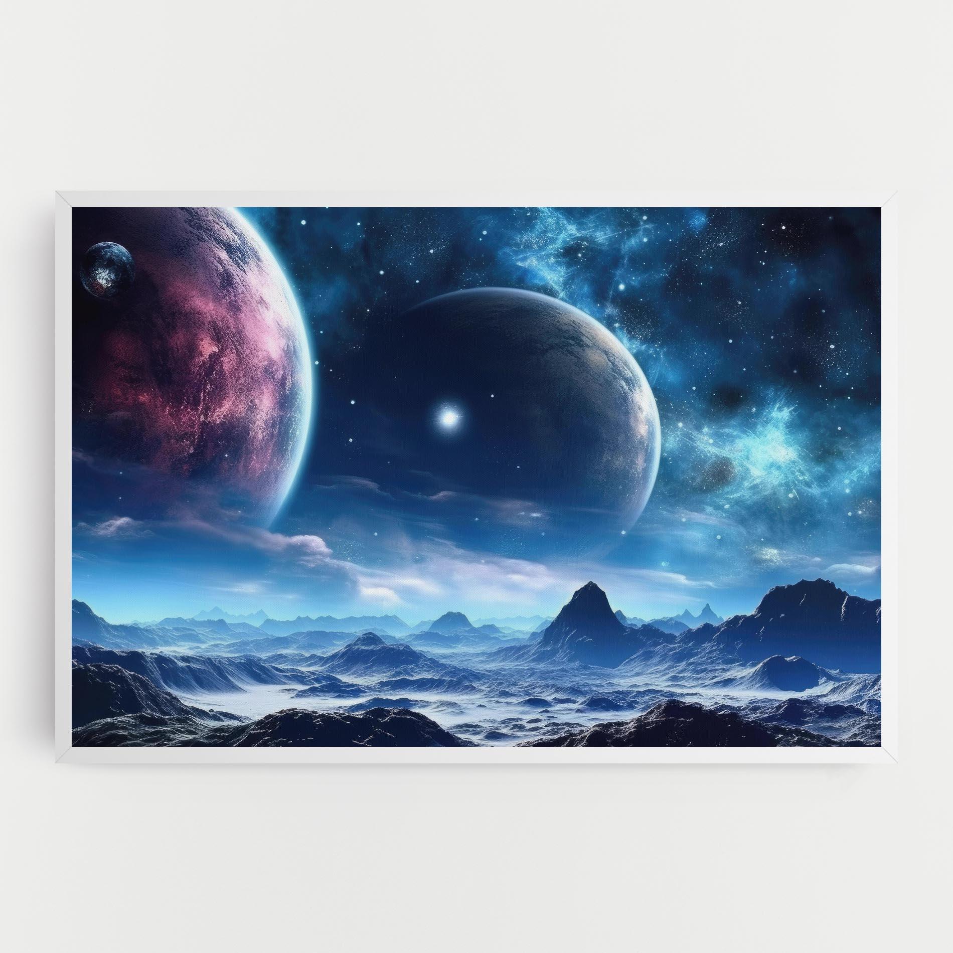 Vászonkép Space Planets And Stars mockup 0
