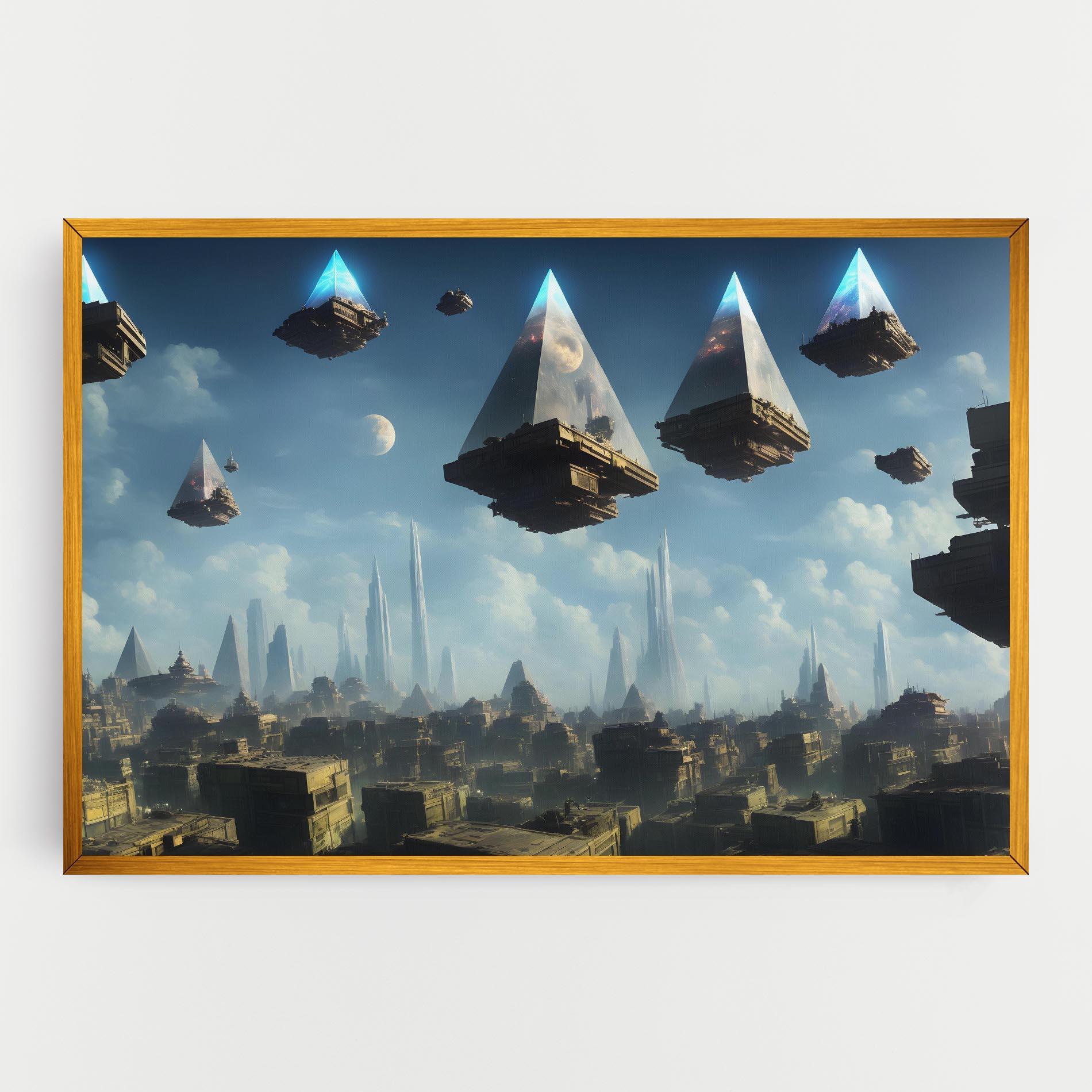 Vászonkép Flying Piramids mockup 0