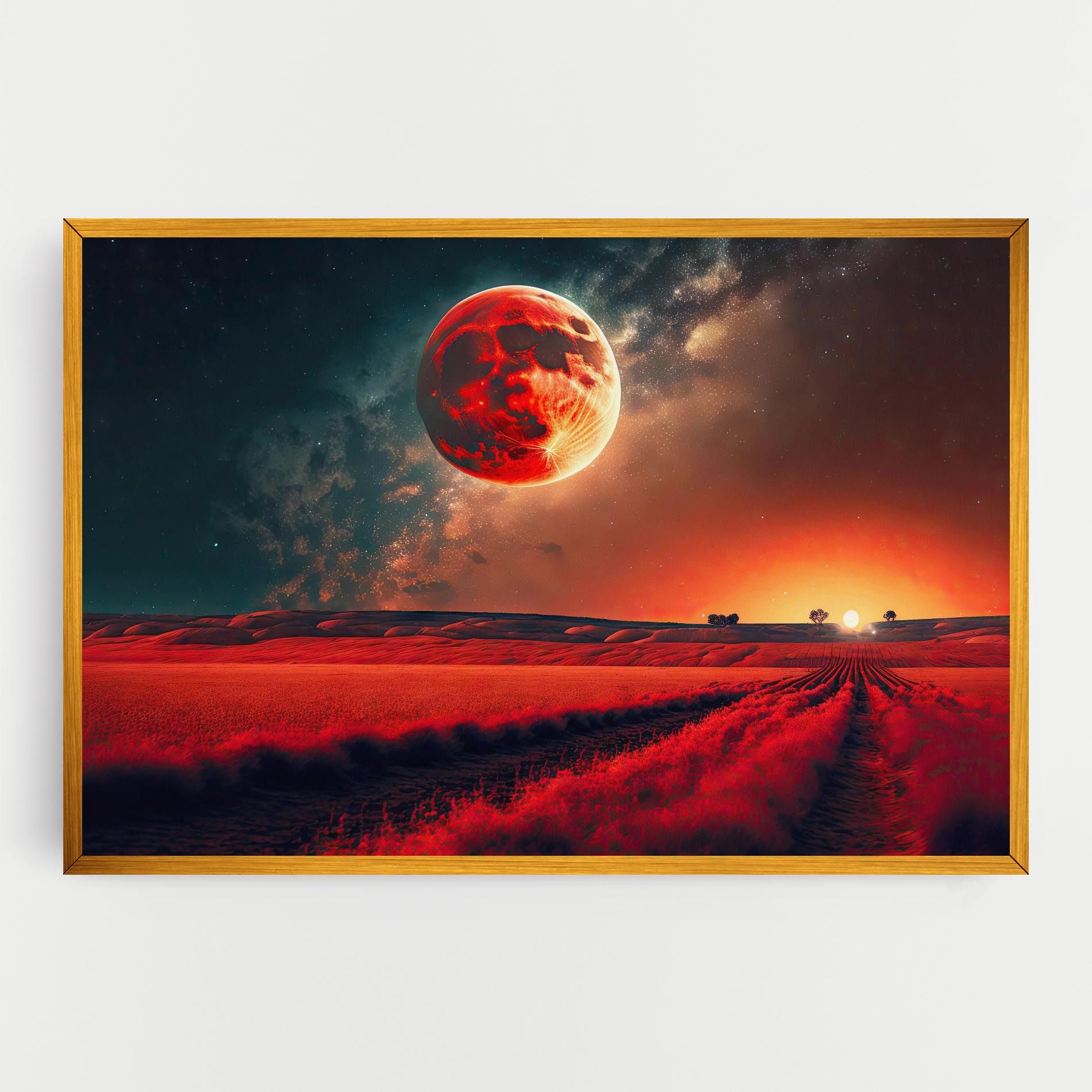 Huge Red Moon mockup 0
