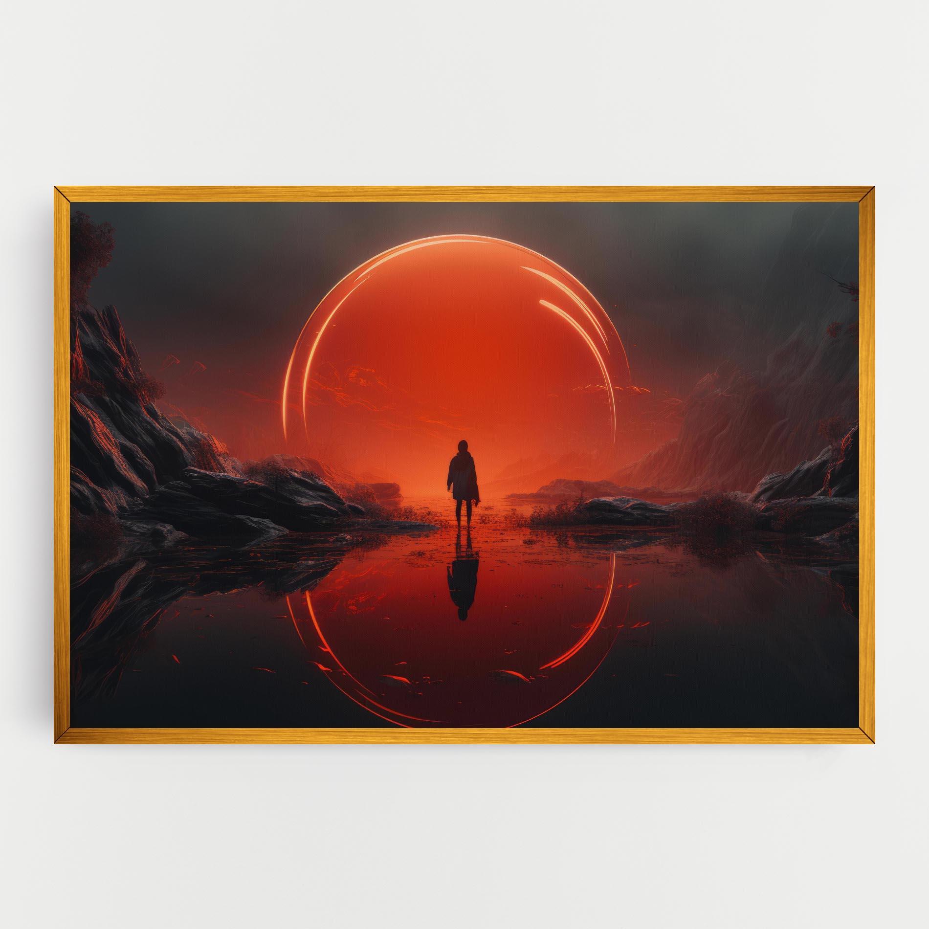 Vászonkép Man Orange Orb mockup 0