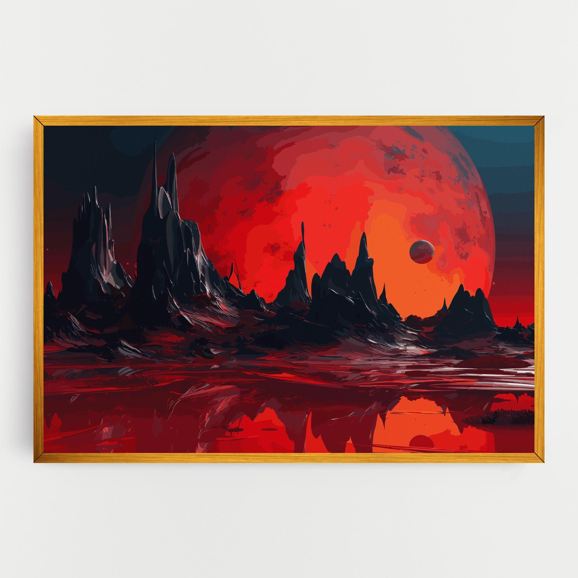 Vászonkép Red Moon World mockup 0