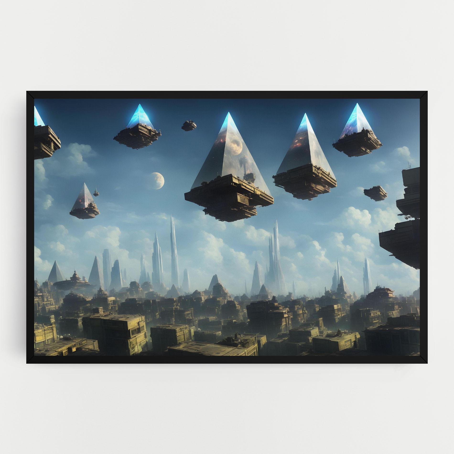 Vászonkép Flying Piramids mockup 0